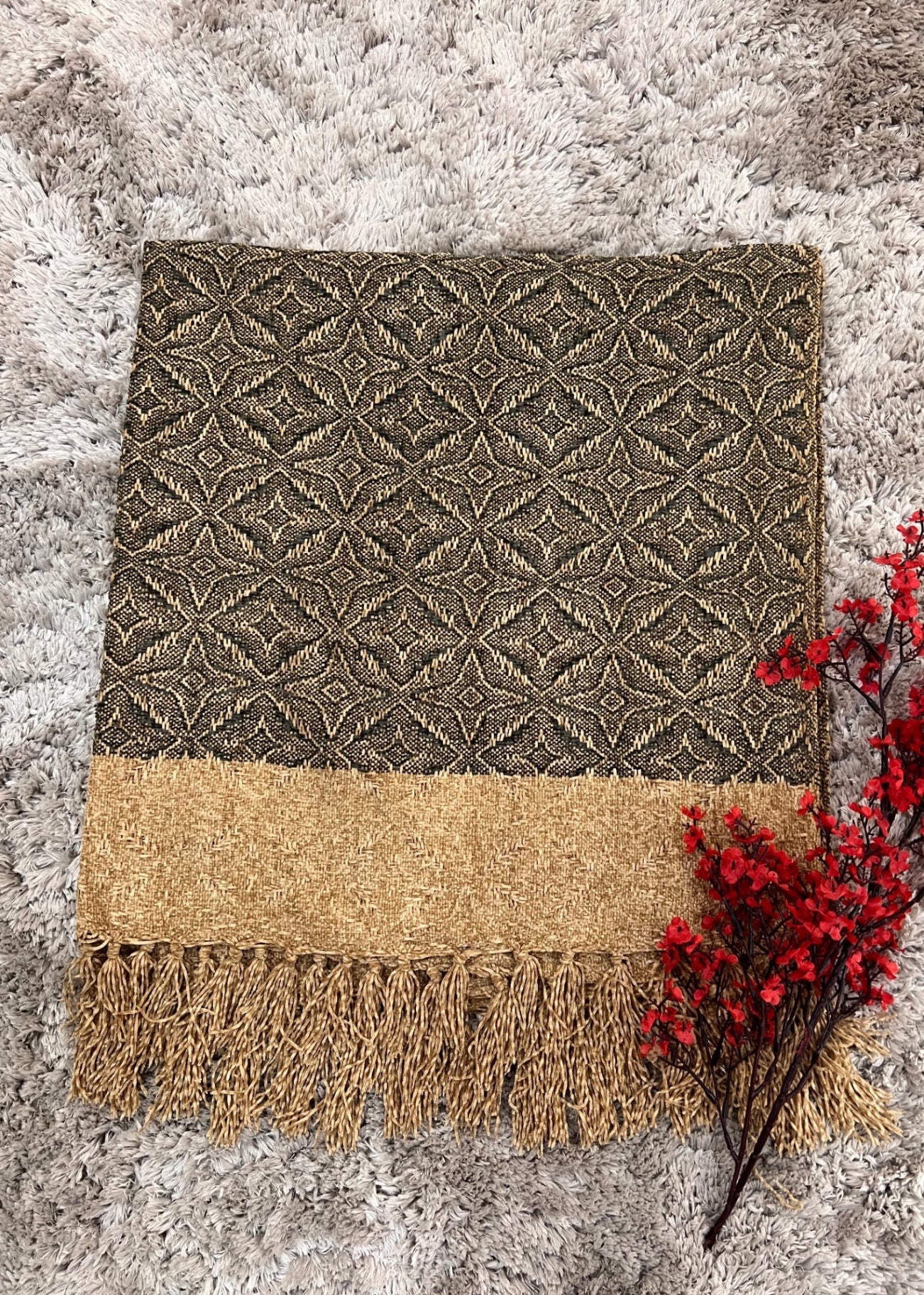 Shawl in Camel brown Color by - Trendy Women Shawl YGZ4983