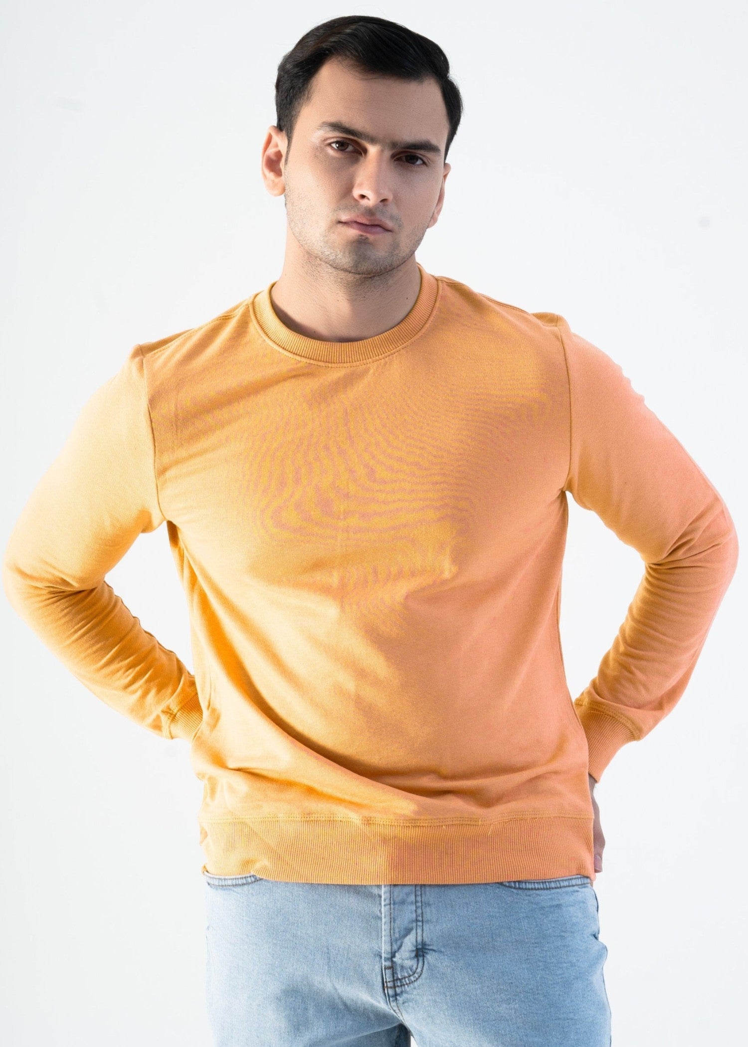 interlock knit Sweatshirt in Orange