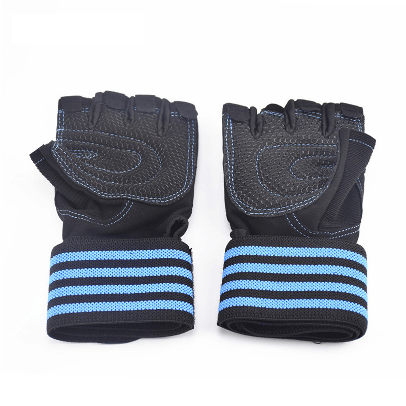 Ribbon Compression Wristband Sports Non-Slip Half-Finger Gloves