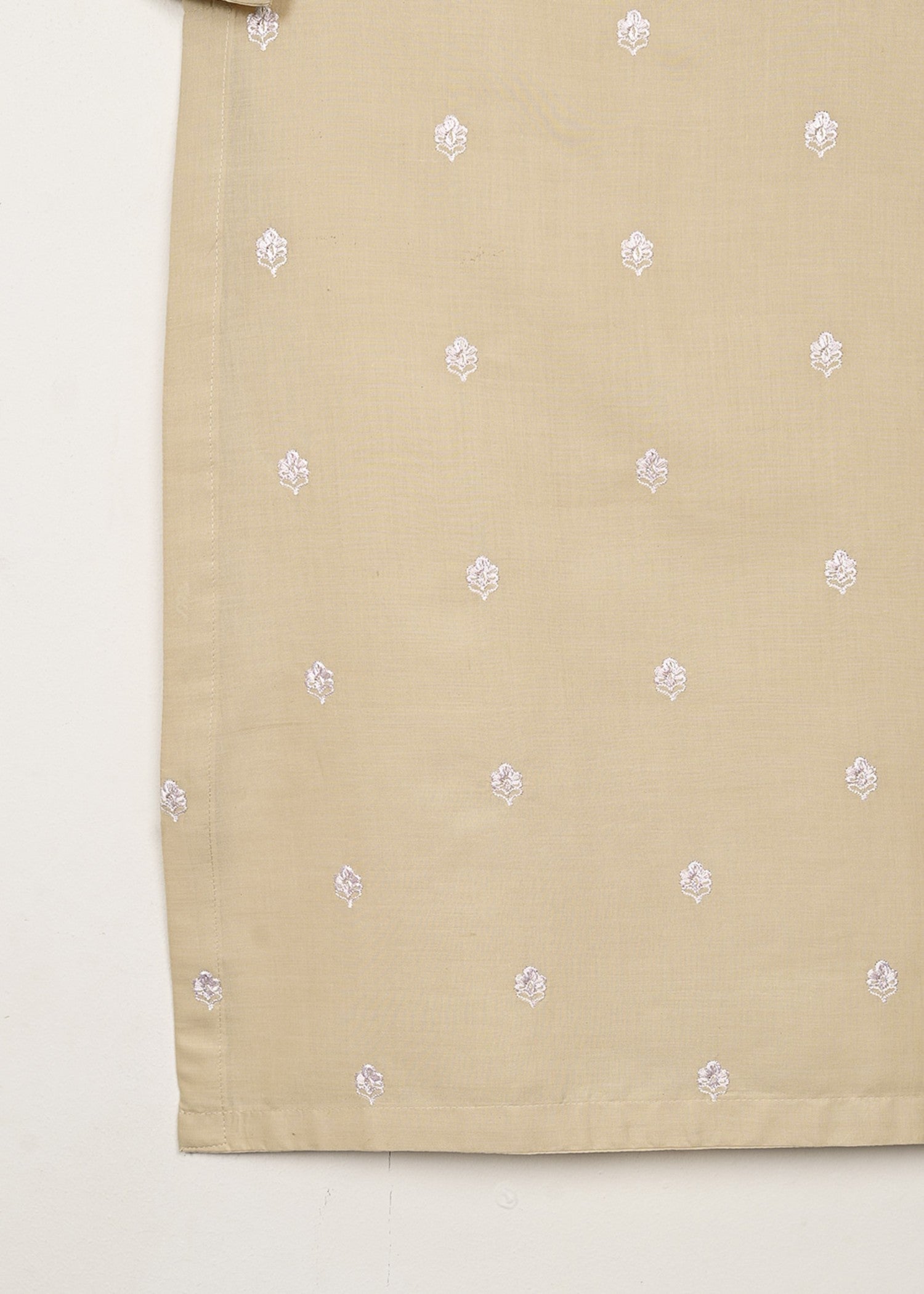 cambric Kurta Set in Wheat