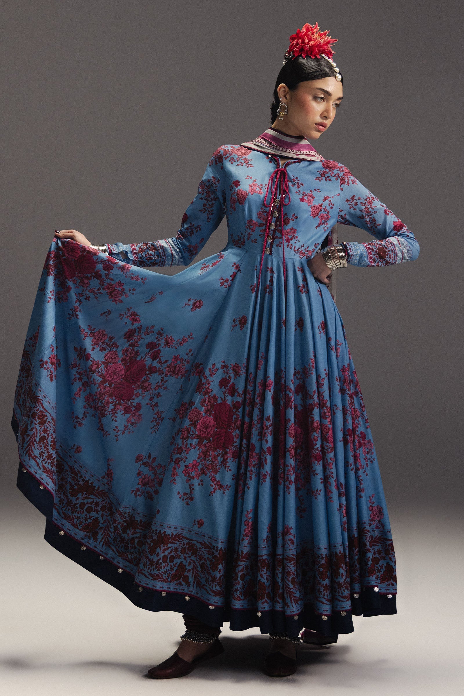 Anarkali Festive Luxury Lawn – Falak Ara-D2