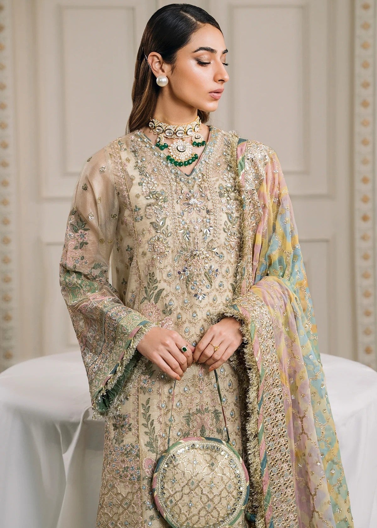 masuri Kurta Set in Beige