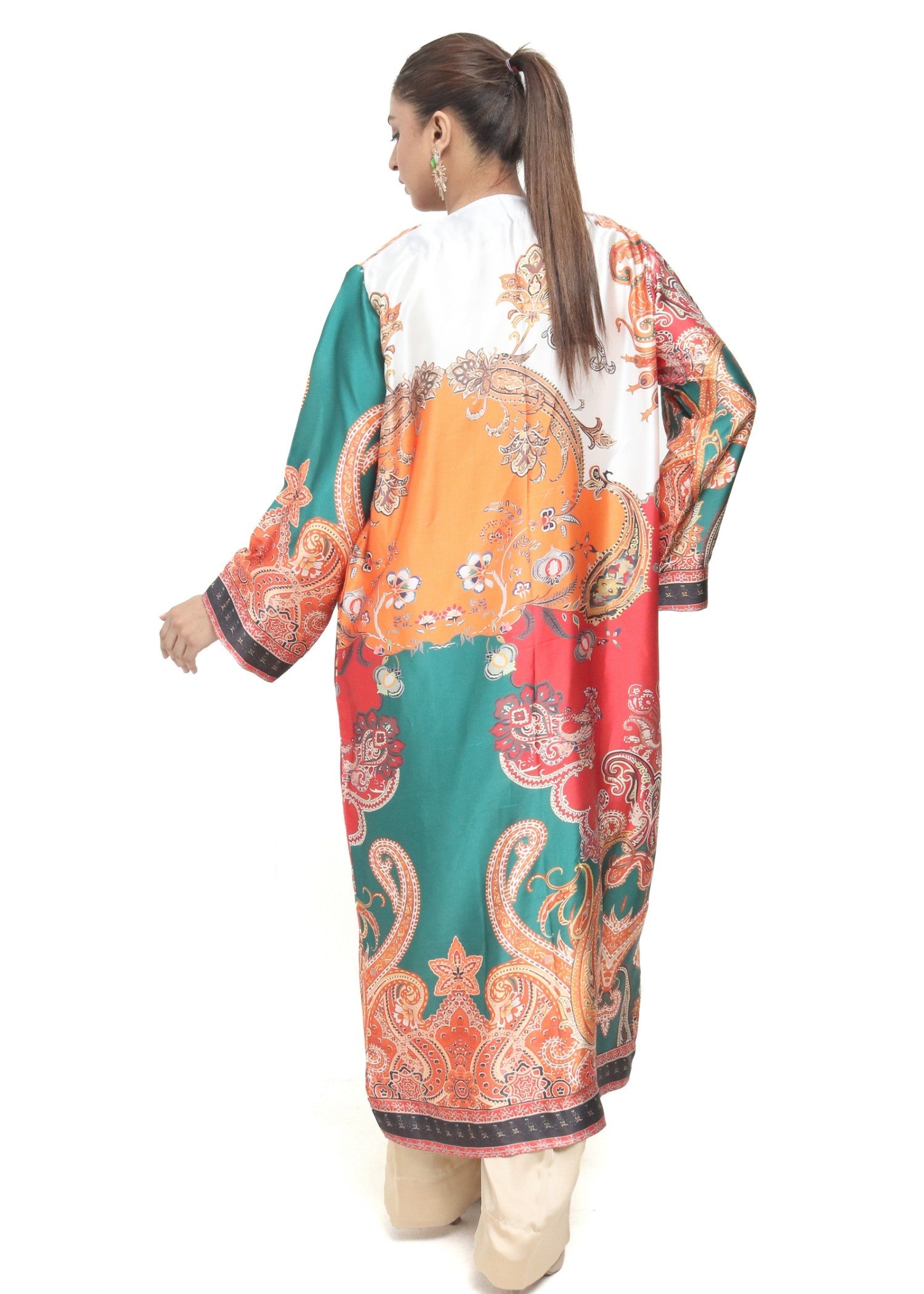 silk Gown in Multi