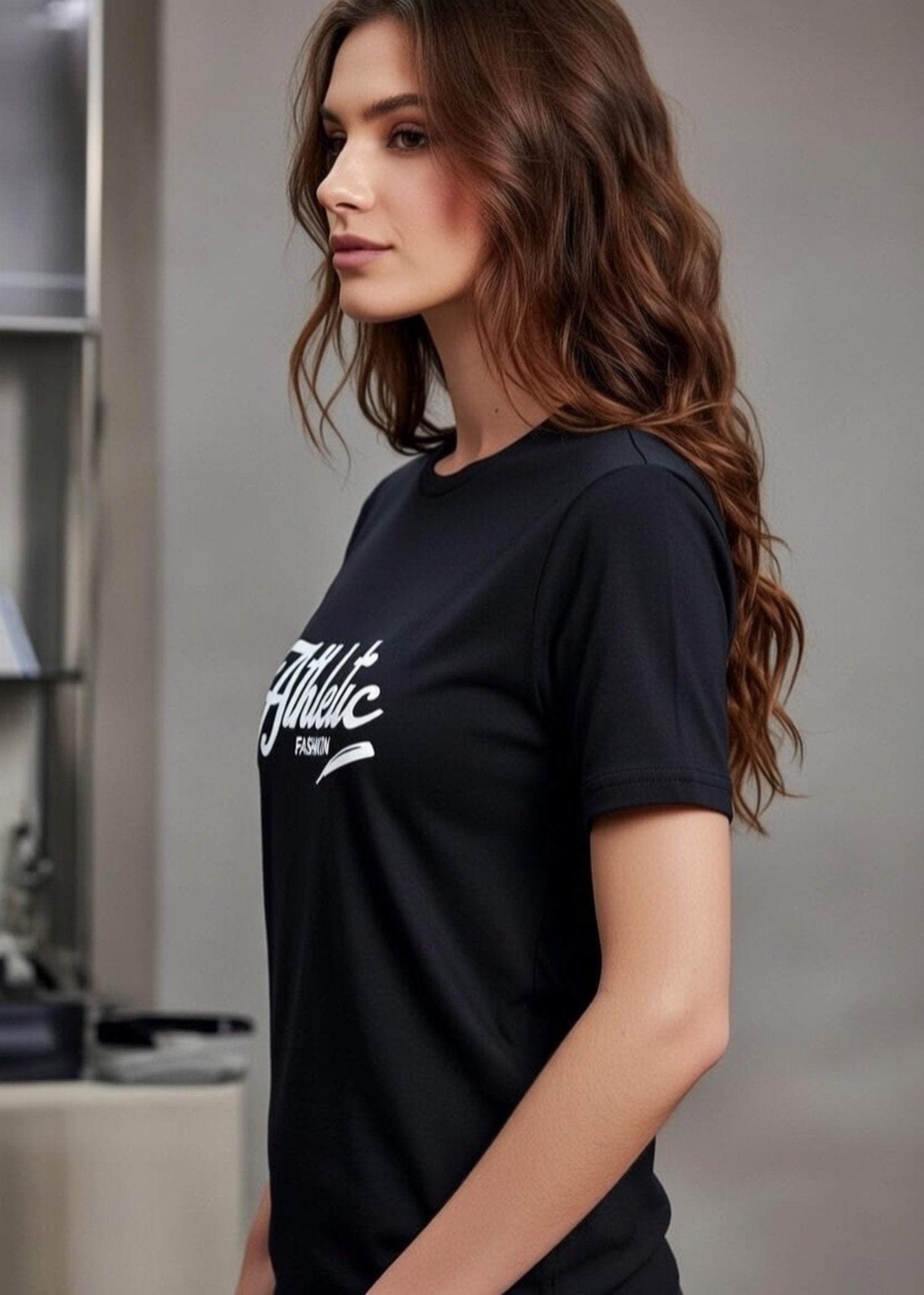 cotton T Shirt in Black