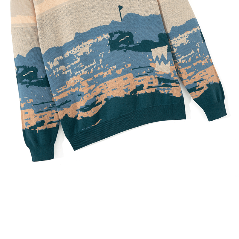 Fashionable and Simple Men'S Loose Warm Sweater