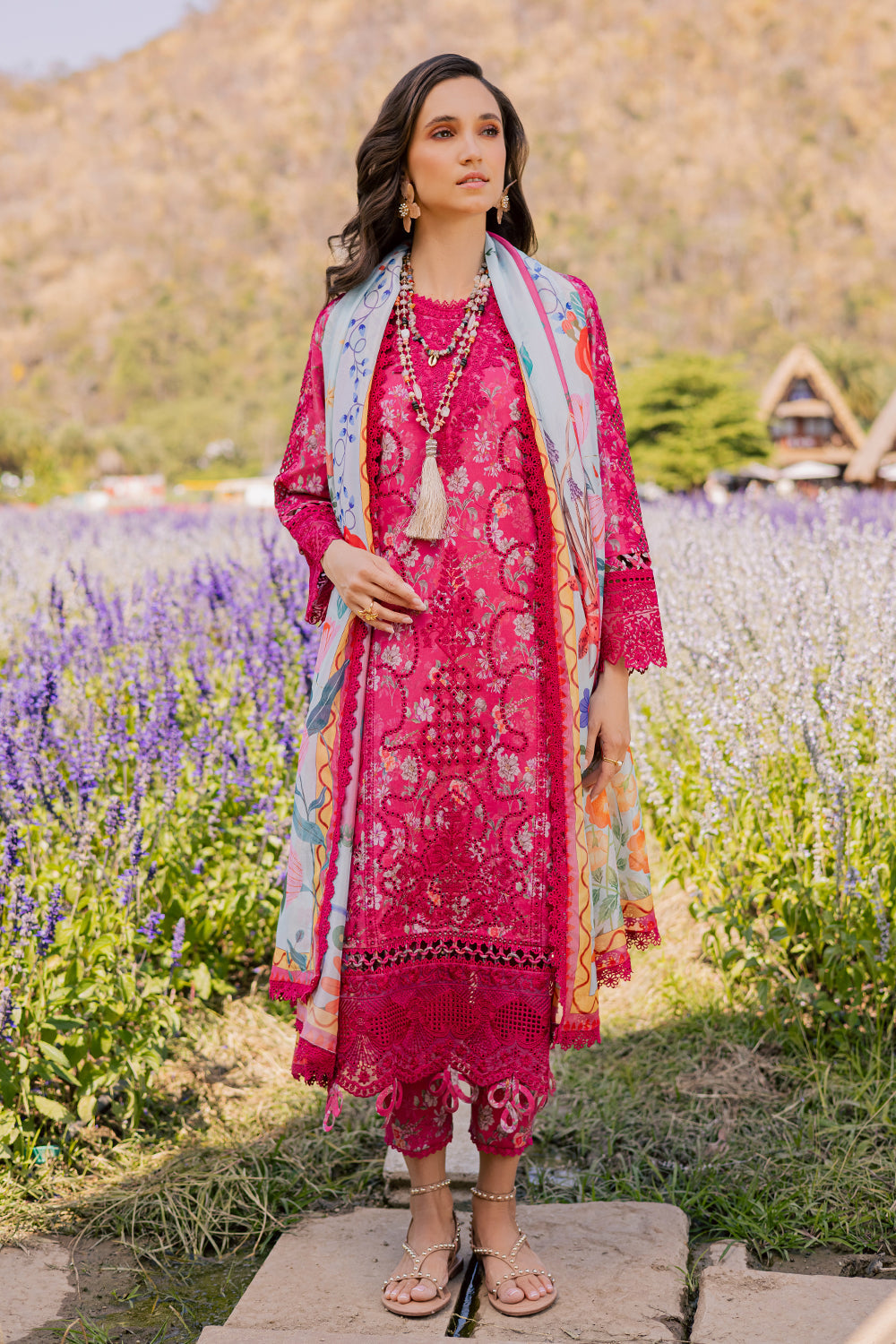 Shezlin Chikankari Eid Edit Lawn – FARYAL (AV-08)