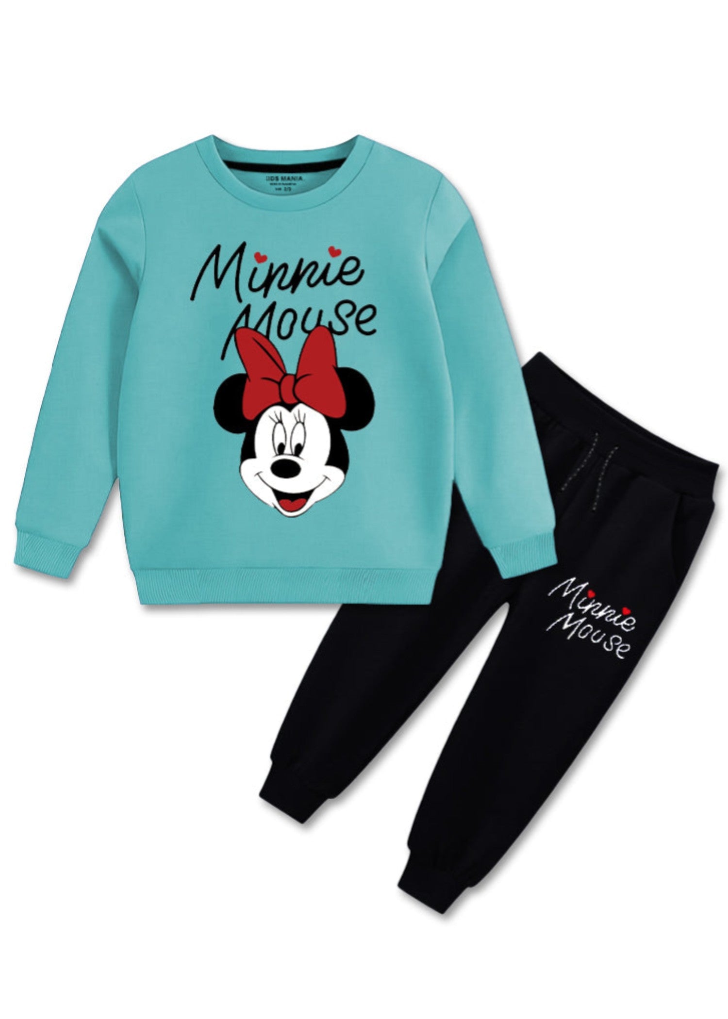 fleece Sweatshirt in Aquamarine, black