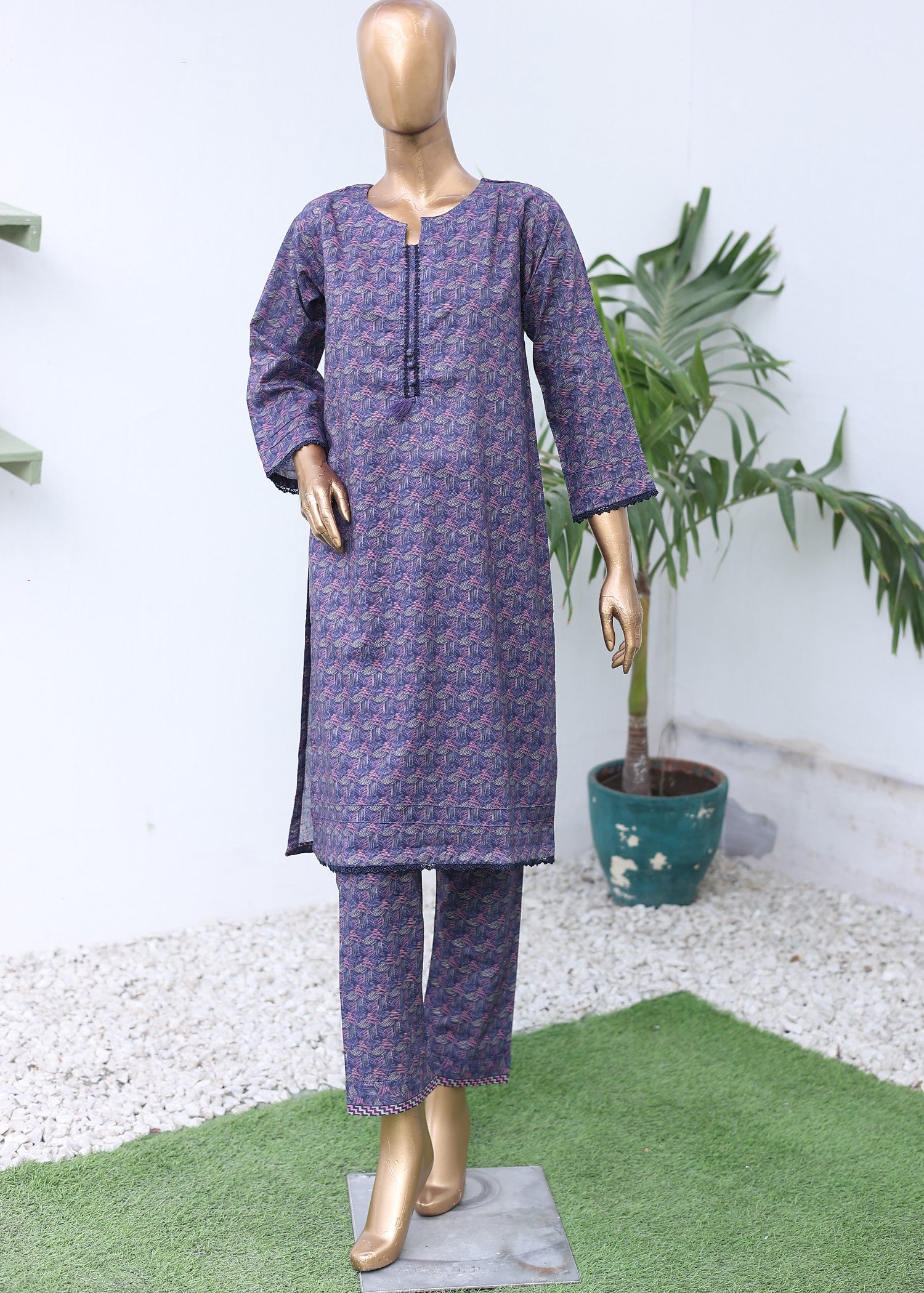lawn Co Ord Sets in Royal purple
