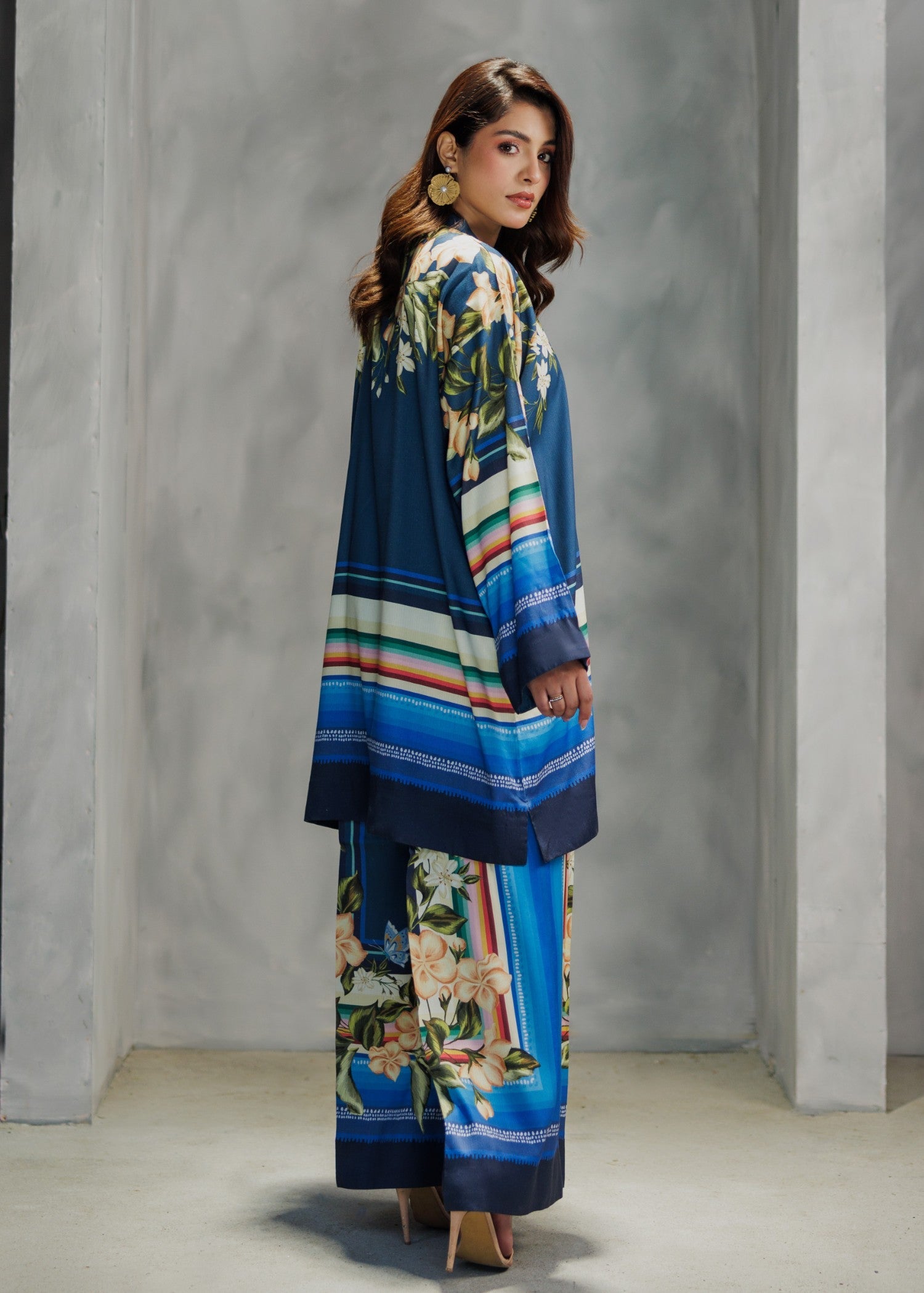 viscose Co ord Sets in Navy blue