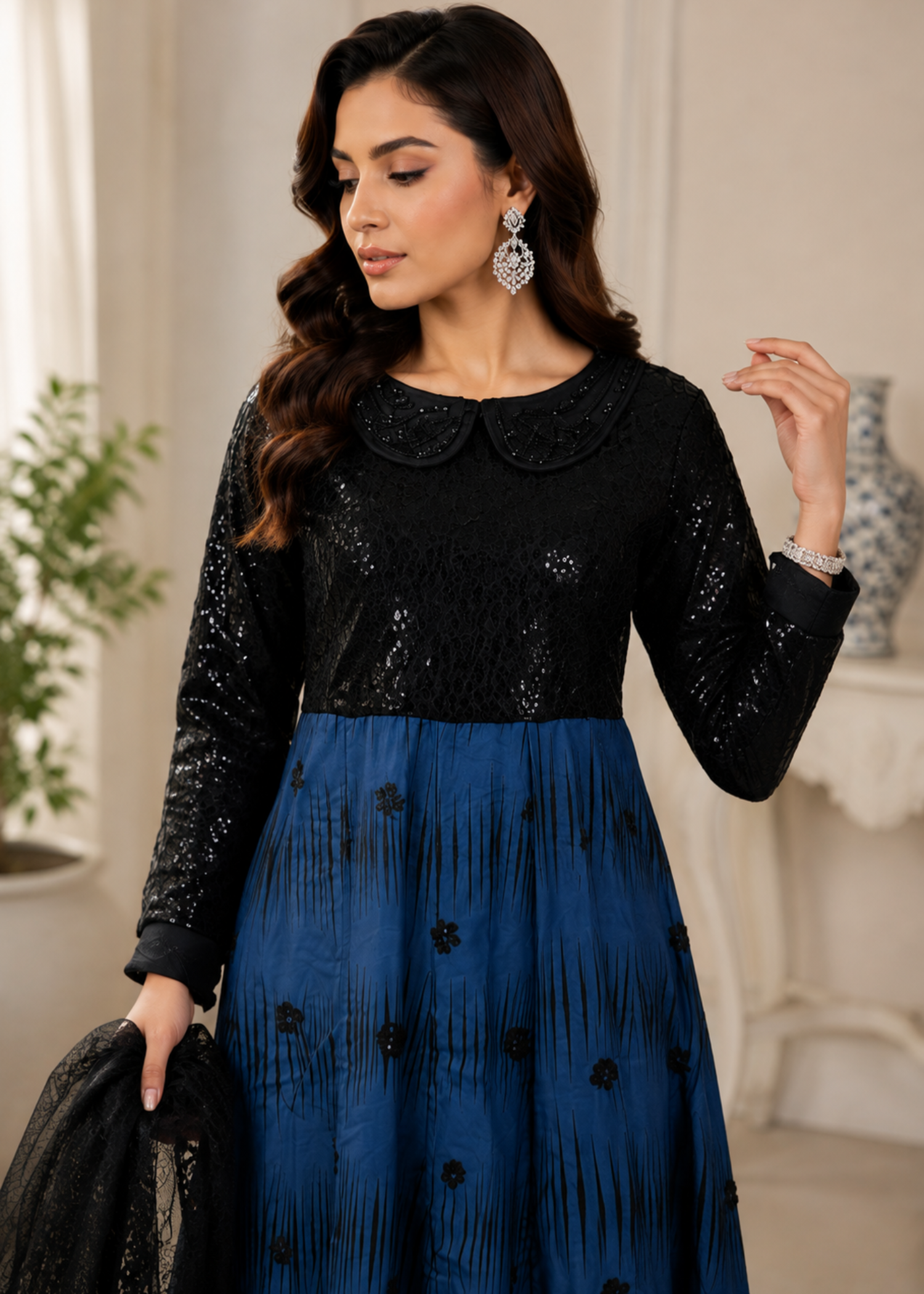 net Maxi in Cobalt blue