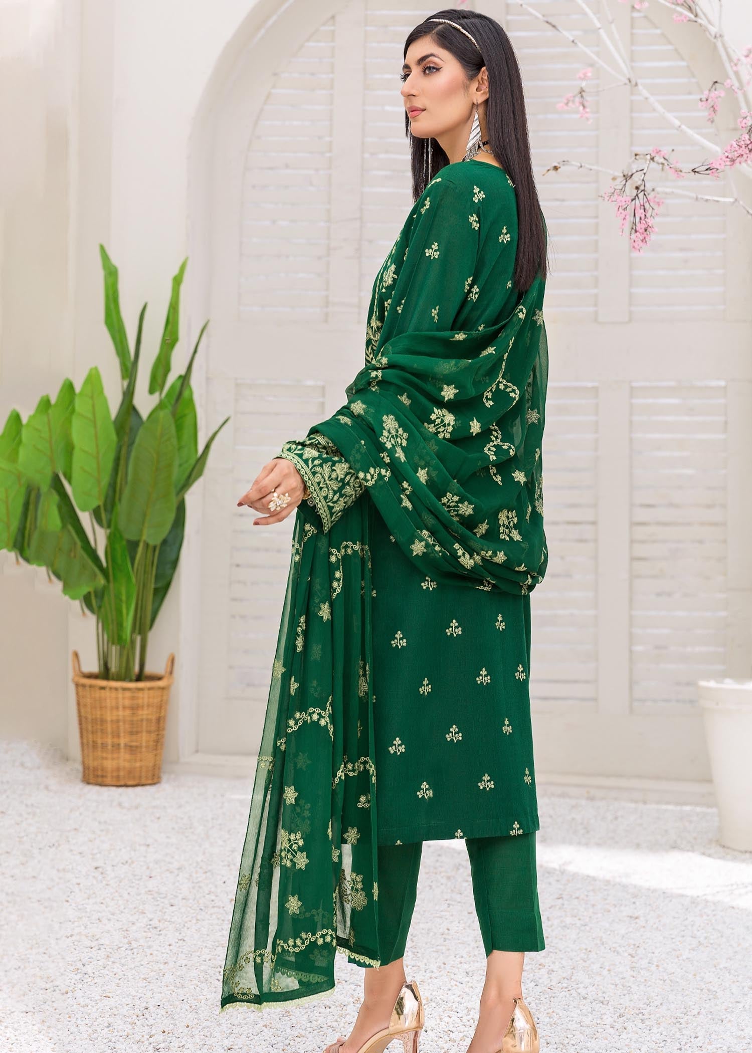 karandi Unstitched in Green