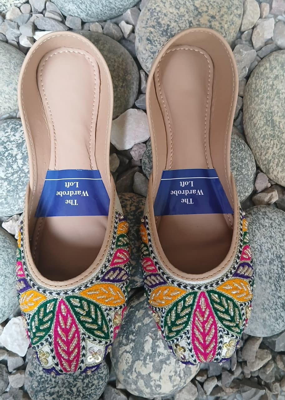 Khussa in Multi by - High Quality Women Khussa QST3449
