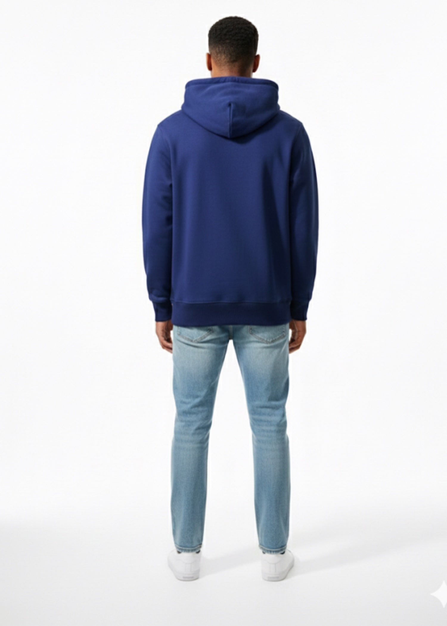 fleece Hoodie in Dark blue