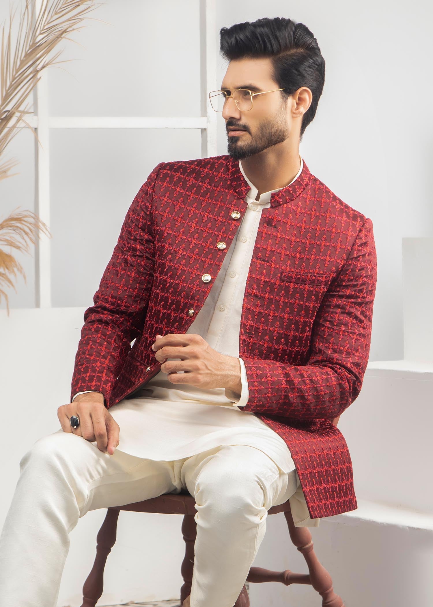cotton Prince Coat in Red