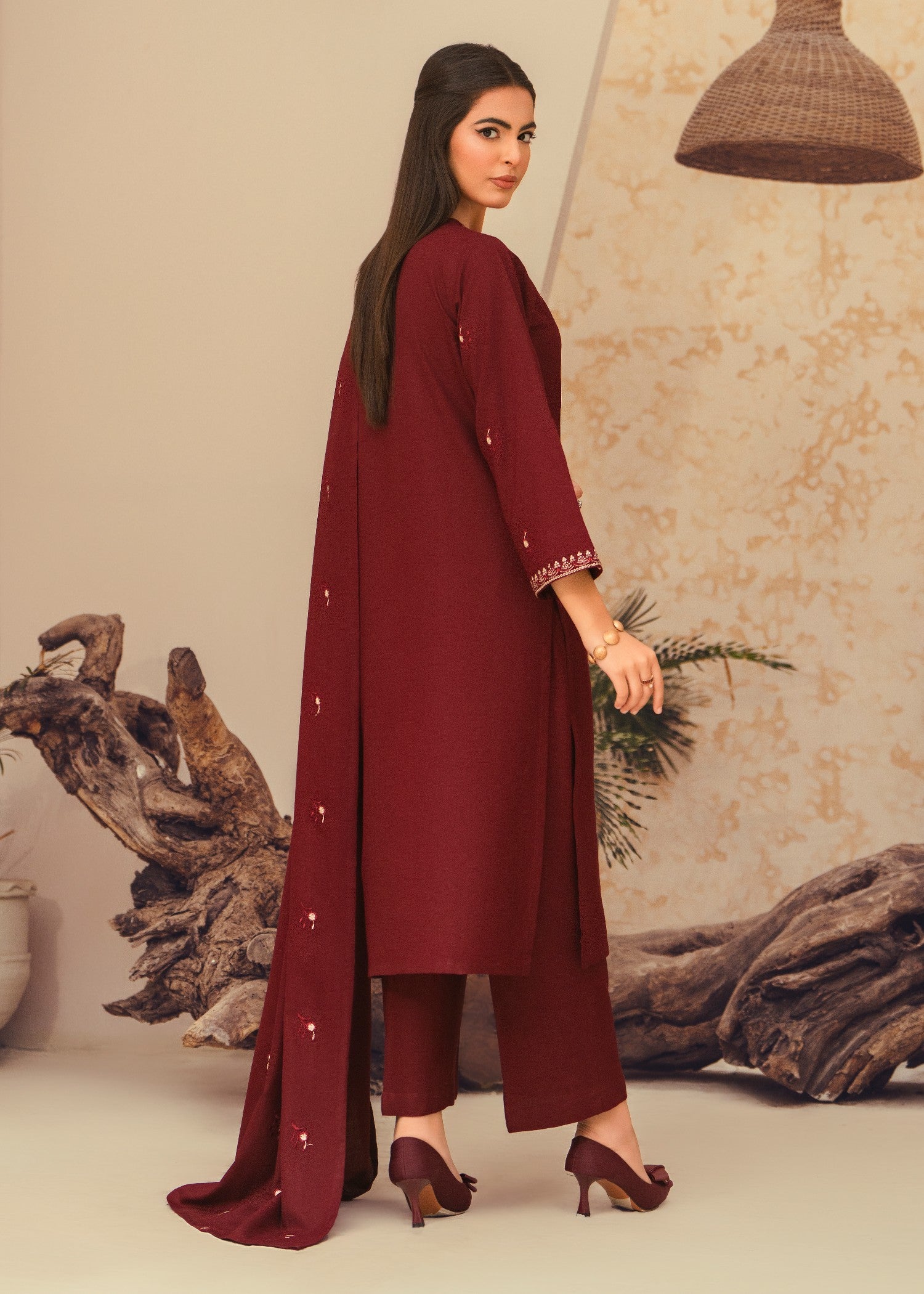 marina Kurta Set in Maroon