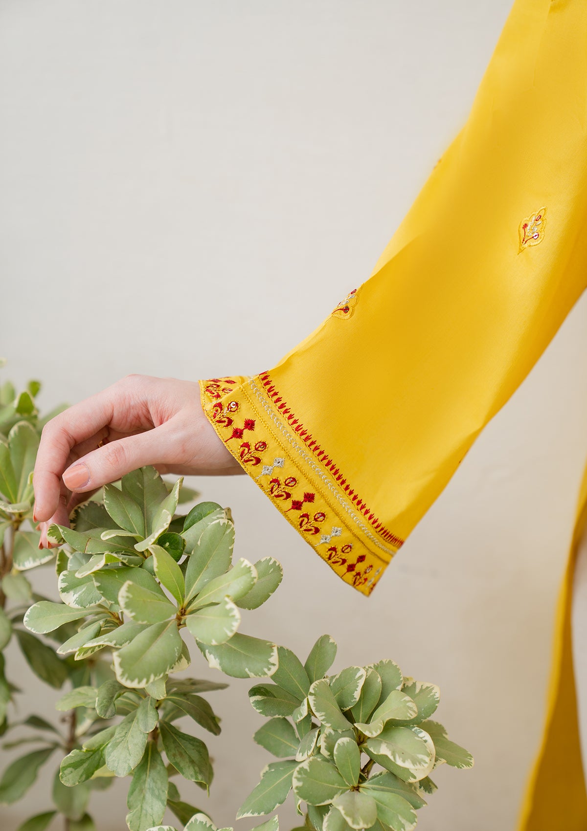 cotton Kurta Set in Yellow