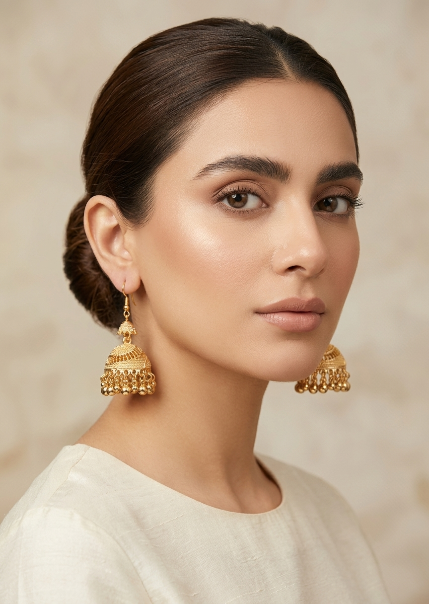 Earrings in Gold Color by - Trendy Women Earrings CTB5967