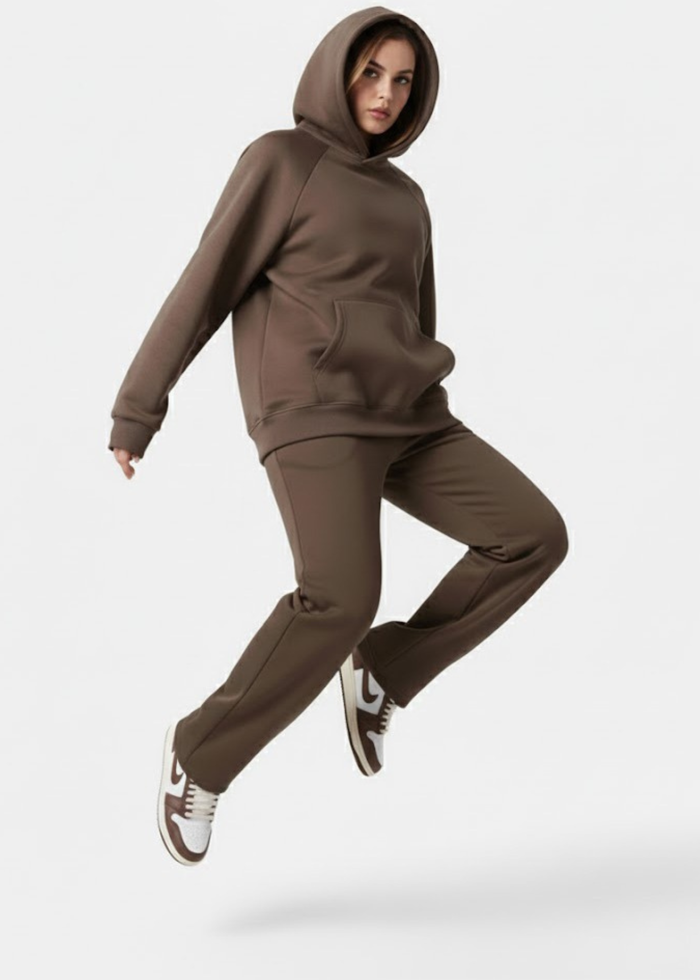 cotton Hoodie in Hazelwood brown