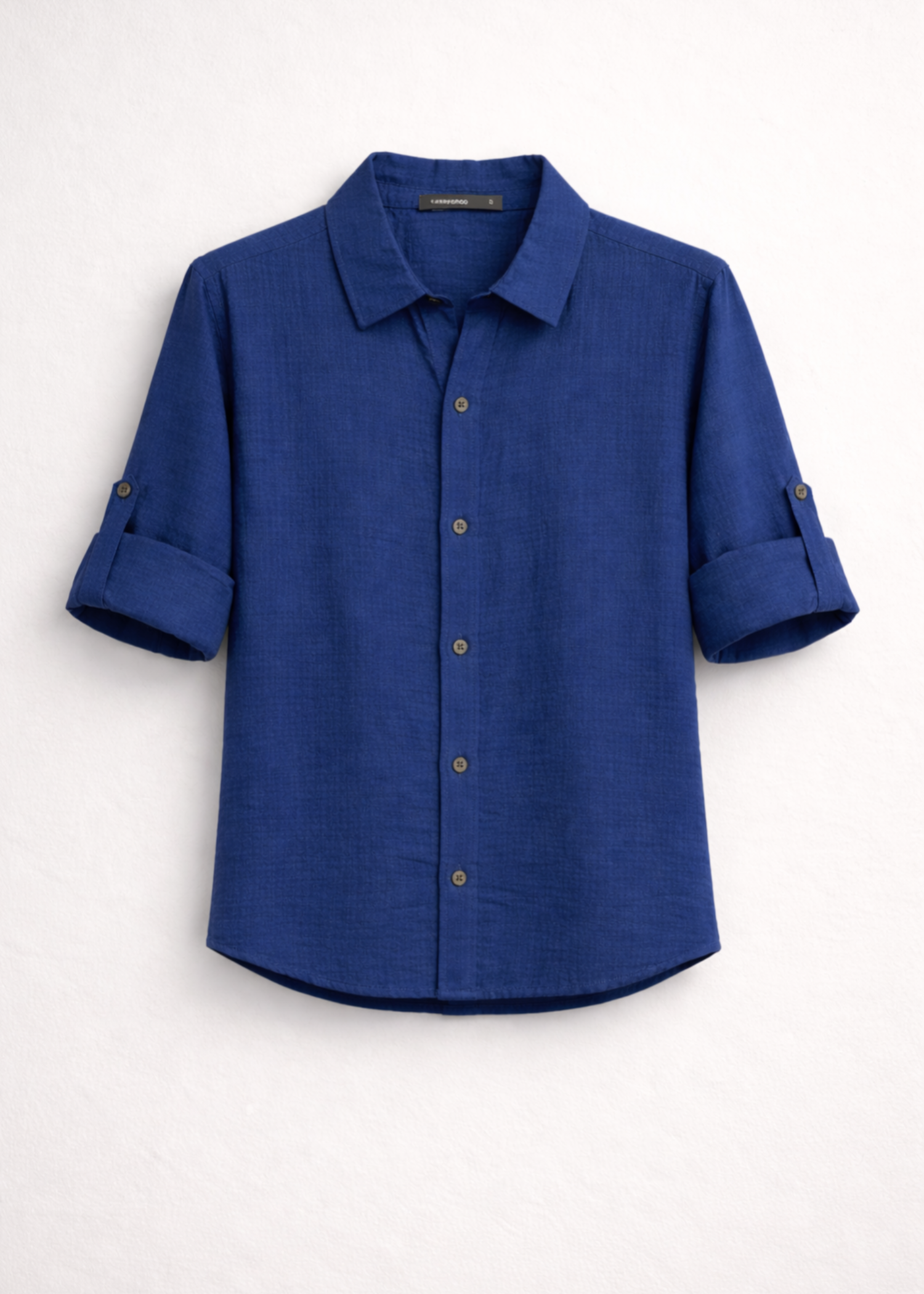 seersucker Top in Dark blue