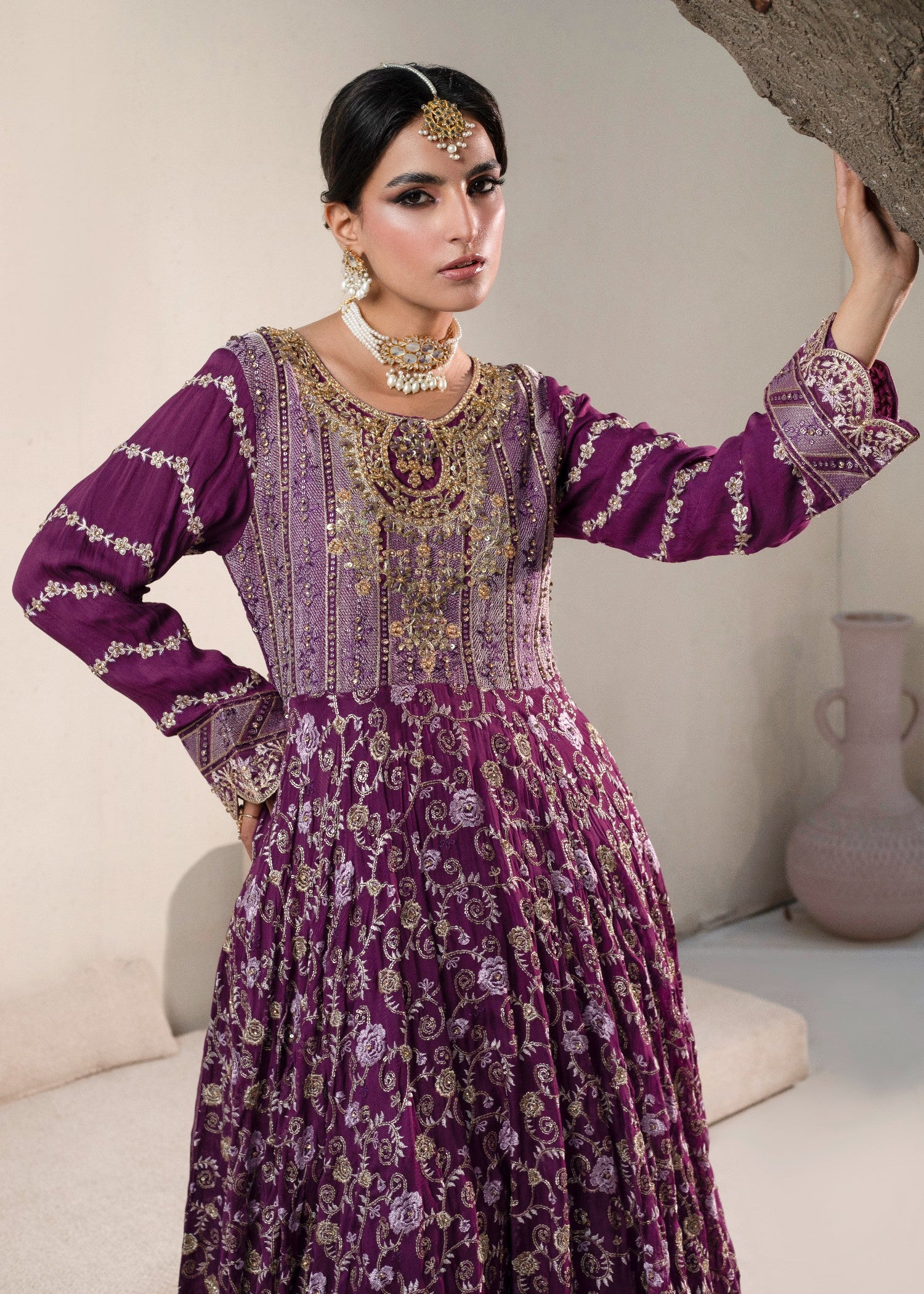chiffon Maxi in Plum