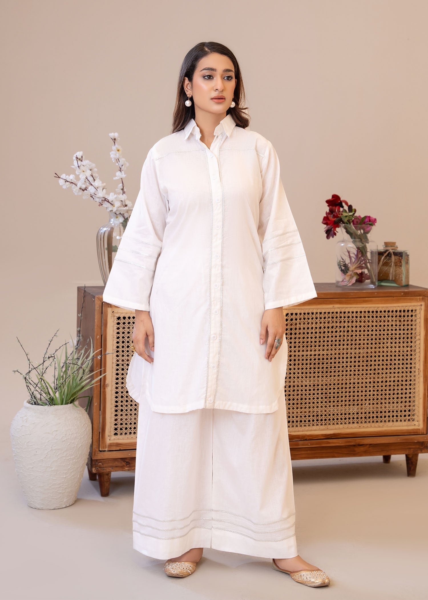 cotton Co Ord Sets in Off-white