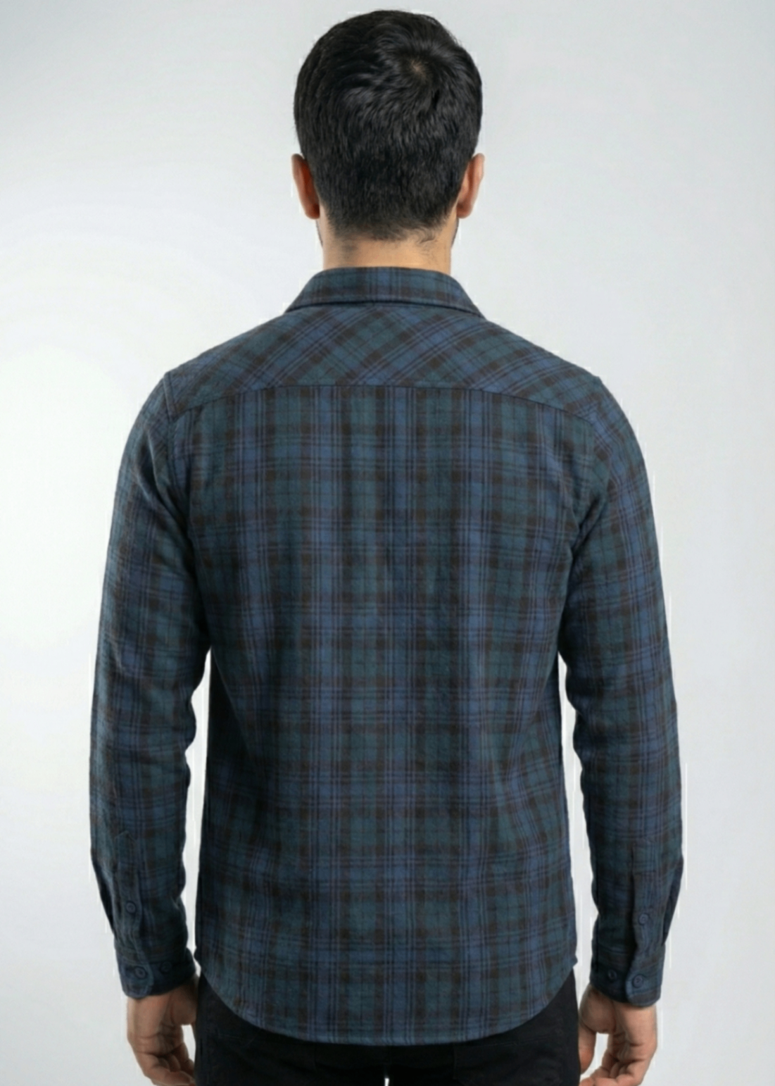 flannel Casual Shirt in Blue by Pinstripe