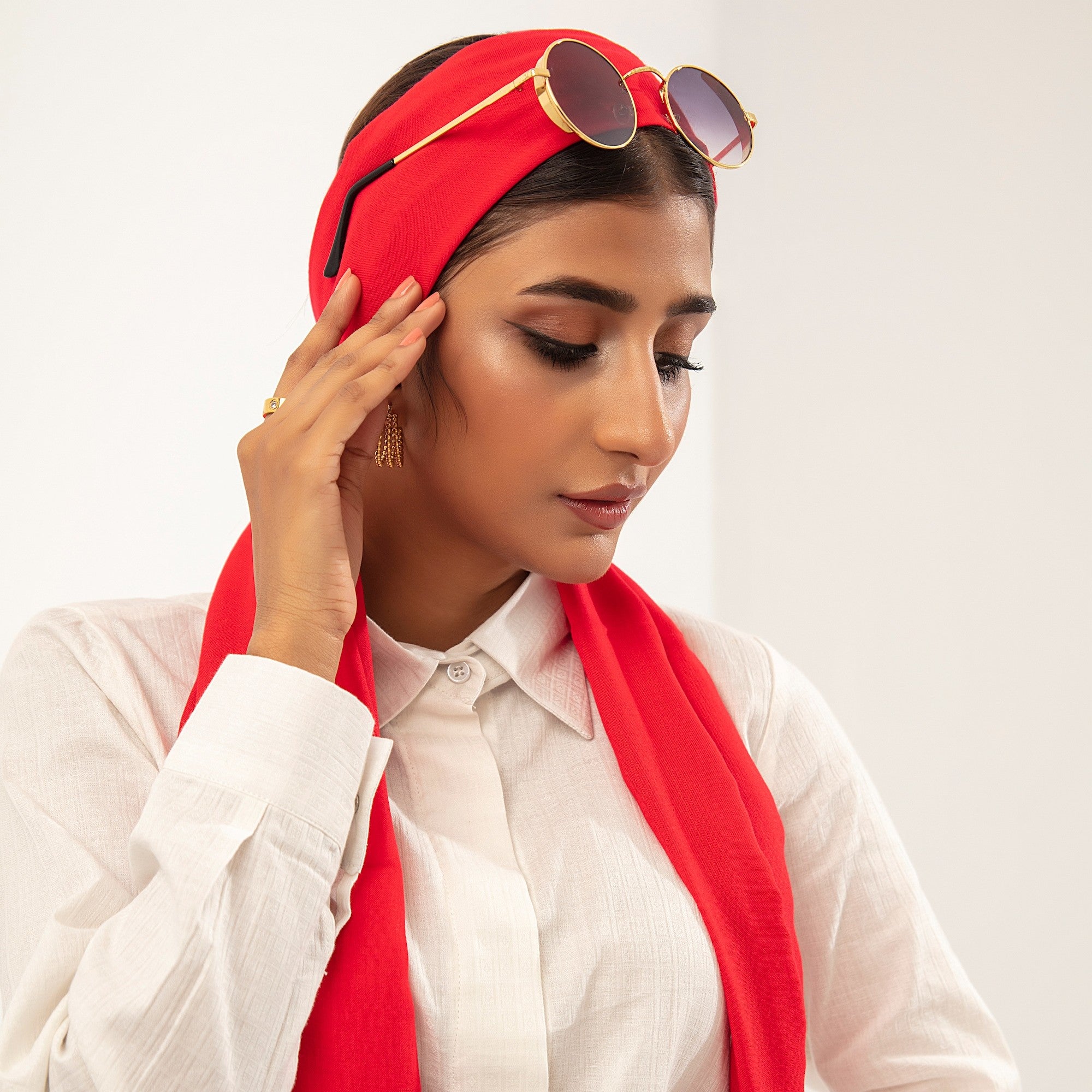 Scarf in Red Color by - Trendy Women Scarf XMF1157