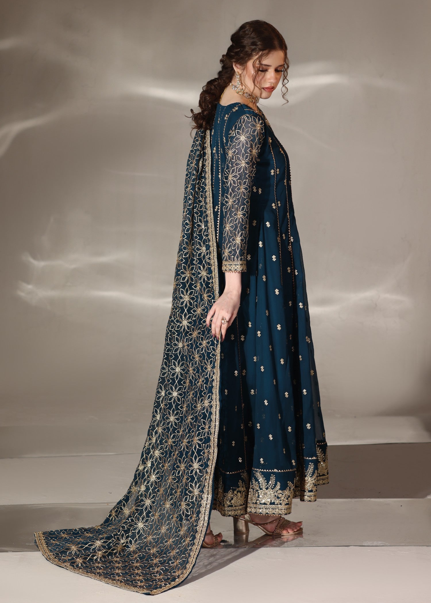 chiffon Maxi in Cobalt blue