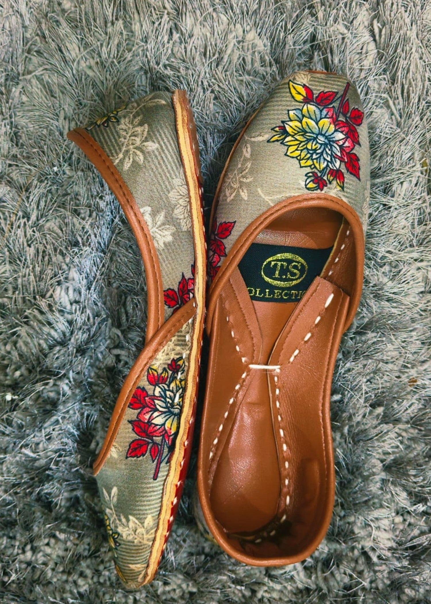 Khussa in Sage green by - High Quality Women Khussa NWX4746