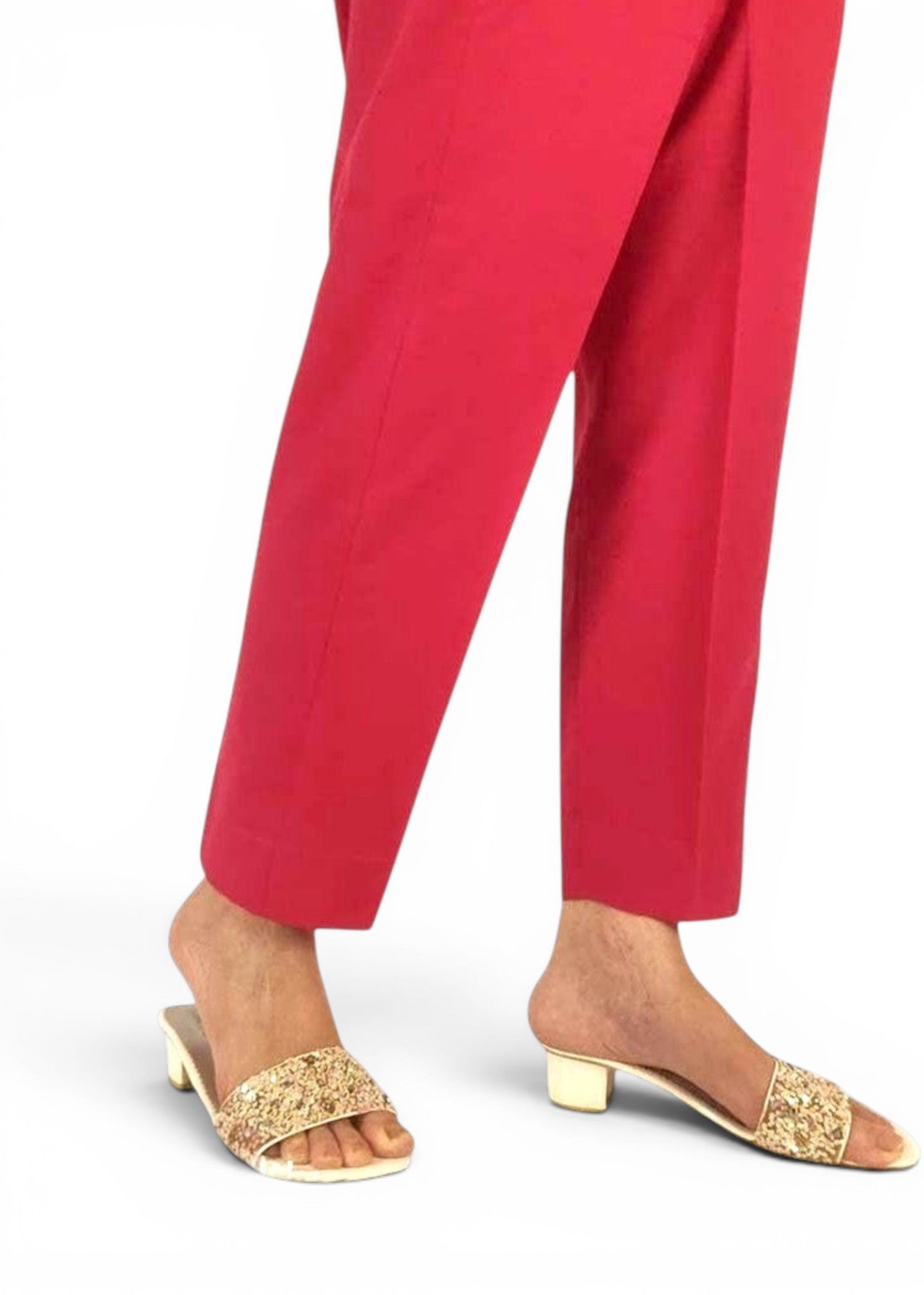cotton Trousers in Fuchsia