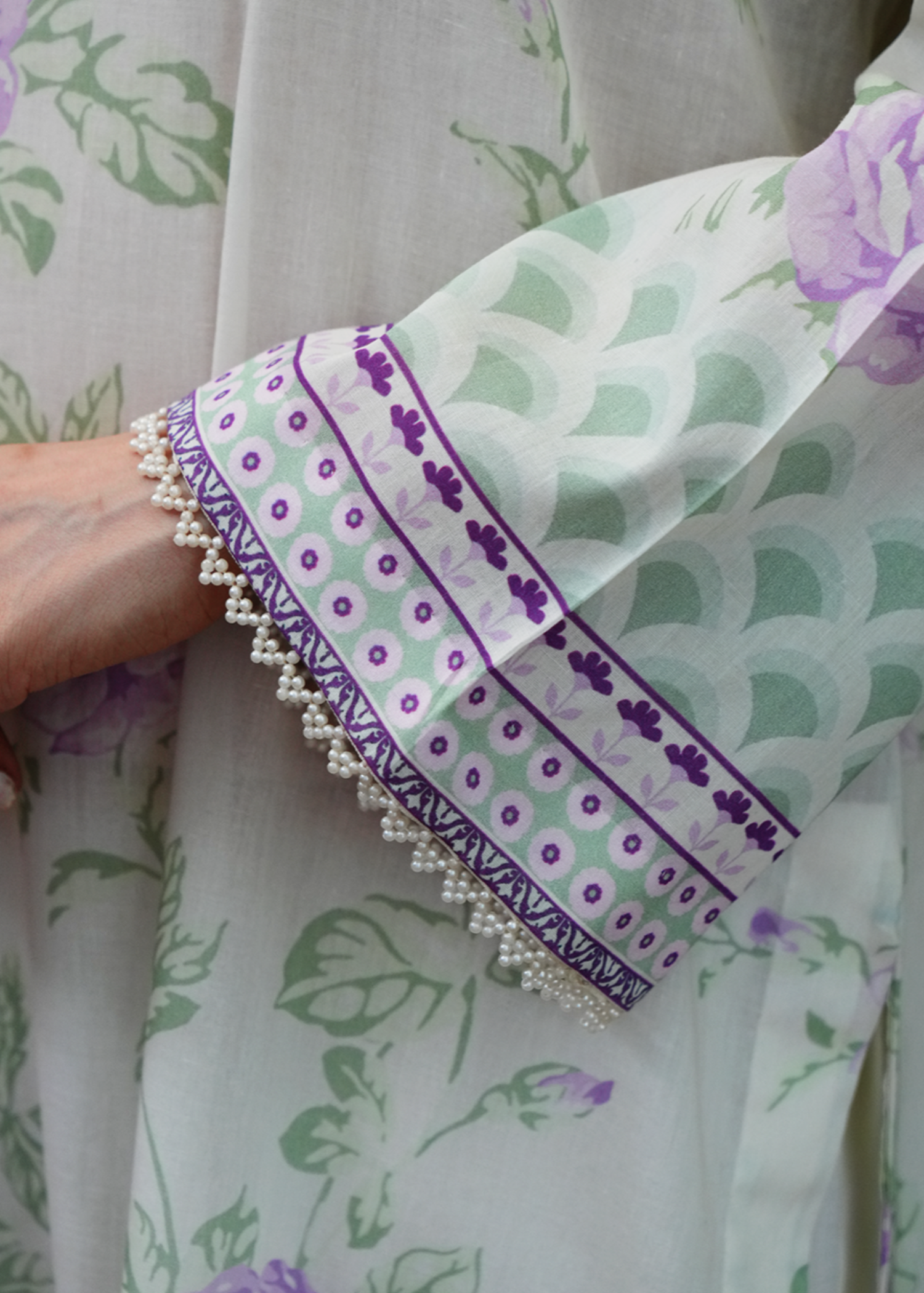 lawn Unstitched in Lavender mist