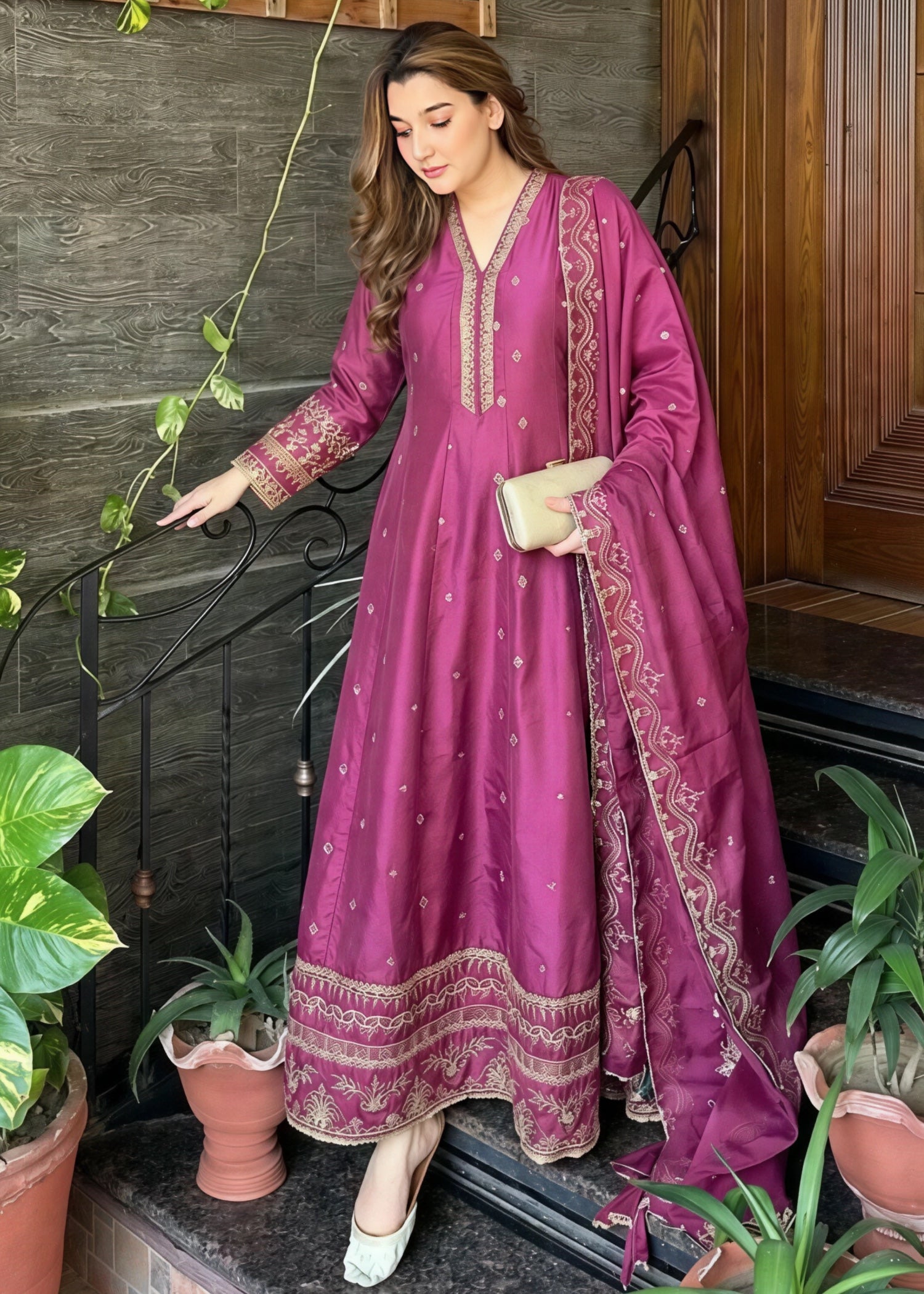 silk Maxi in Magenta