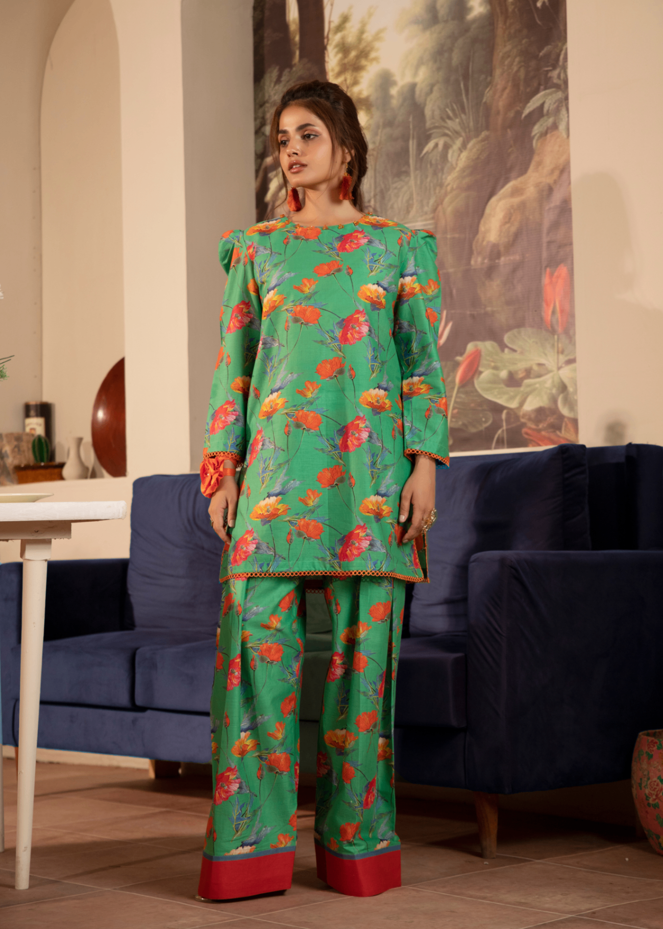 lawn Co Ord Sets in Jade green