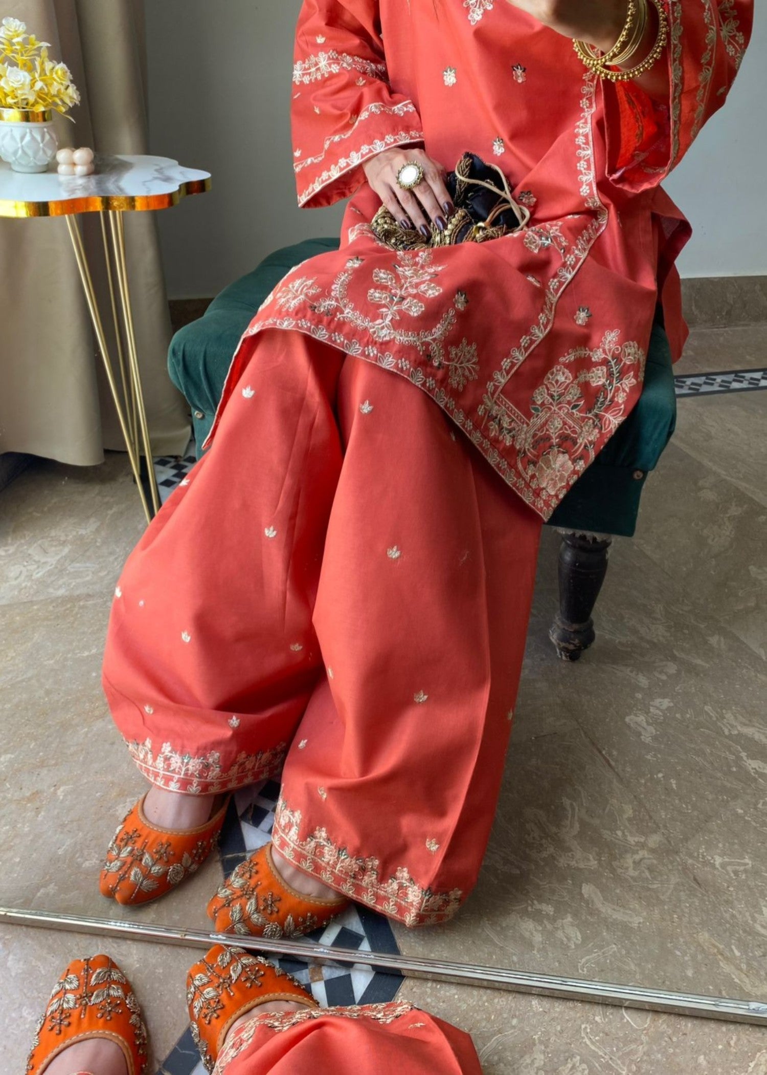 lawn Kurta Set in Taffy pink