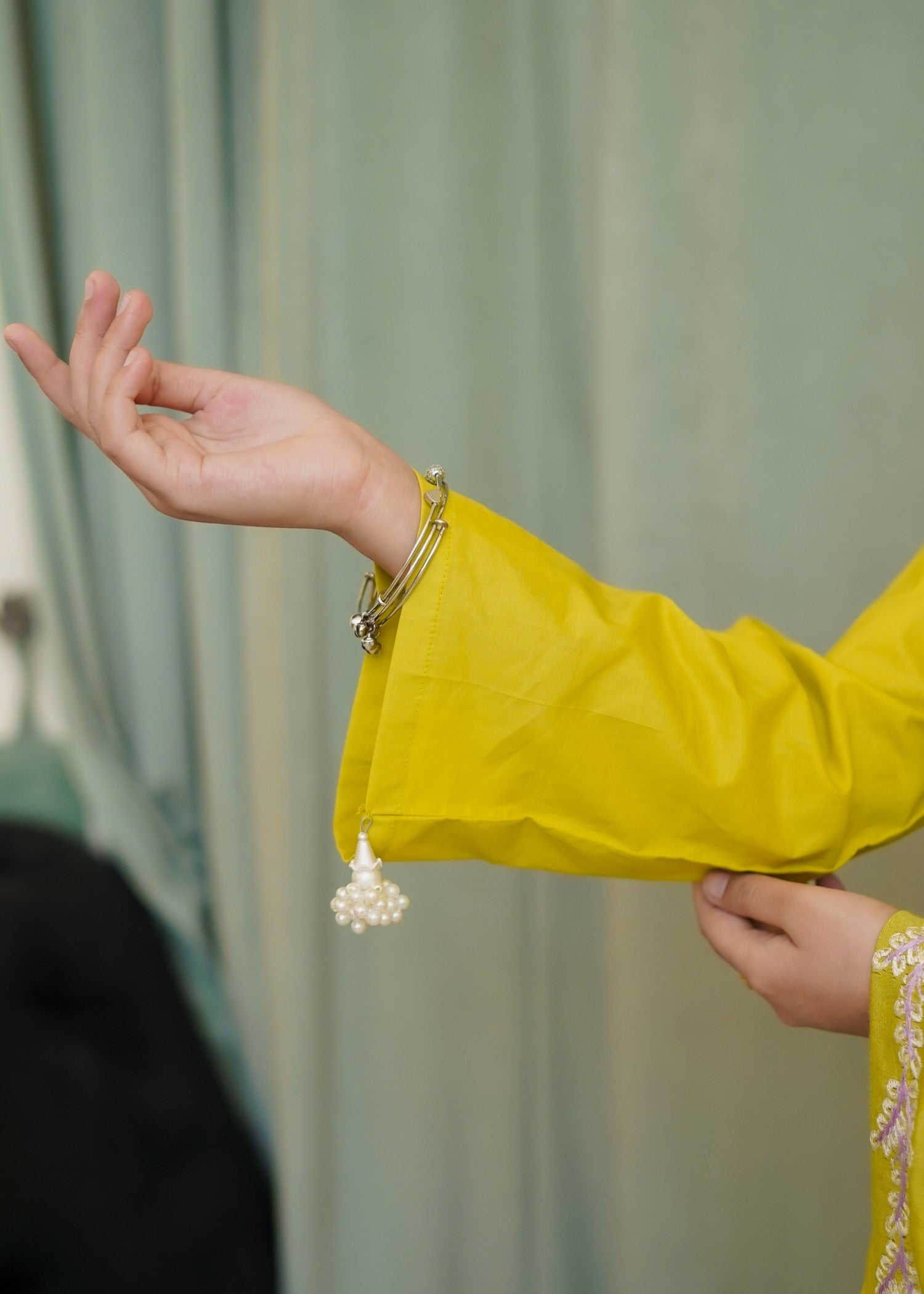 lawn Kurta Set in Key lime