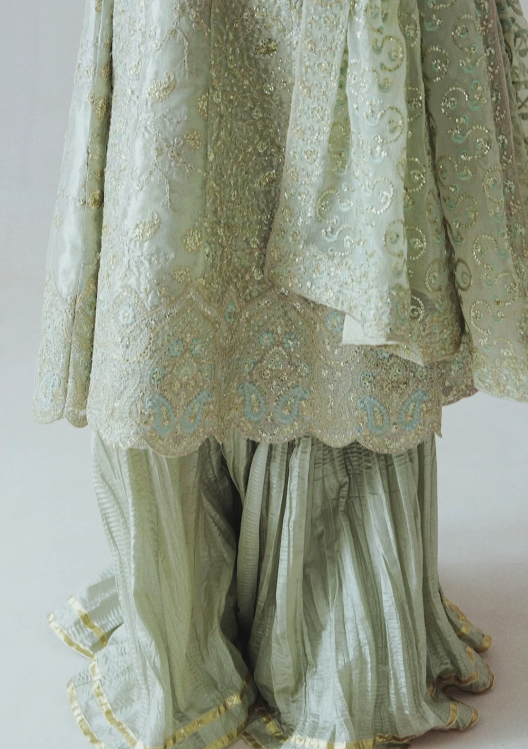 tissue Unstitched in Tea green