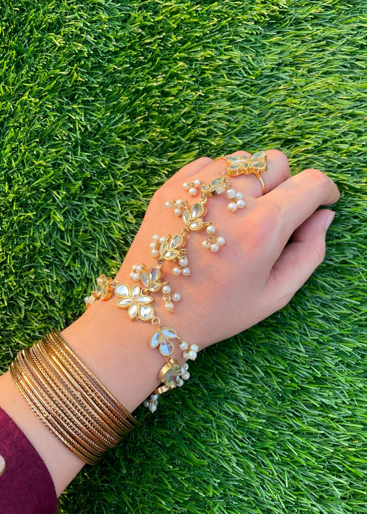 Bracelet in Pearl white Color by - Trendy Women Bracelet ICK4552