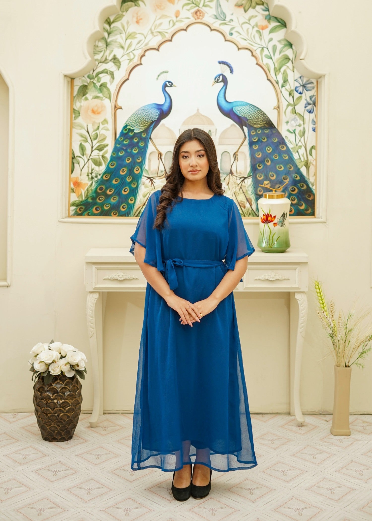 chiffon Maxi in Royal blue