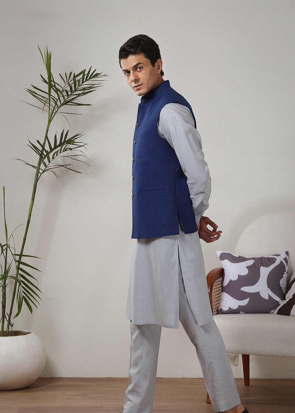 suiting Waistcoat in Royal blue
