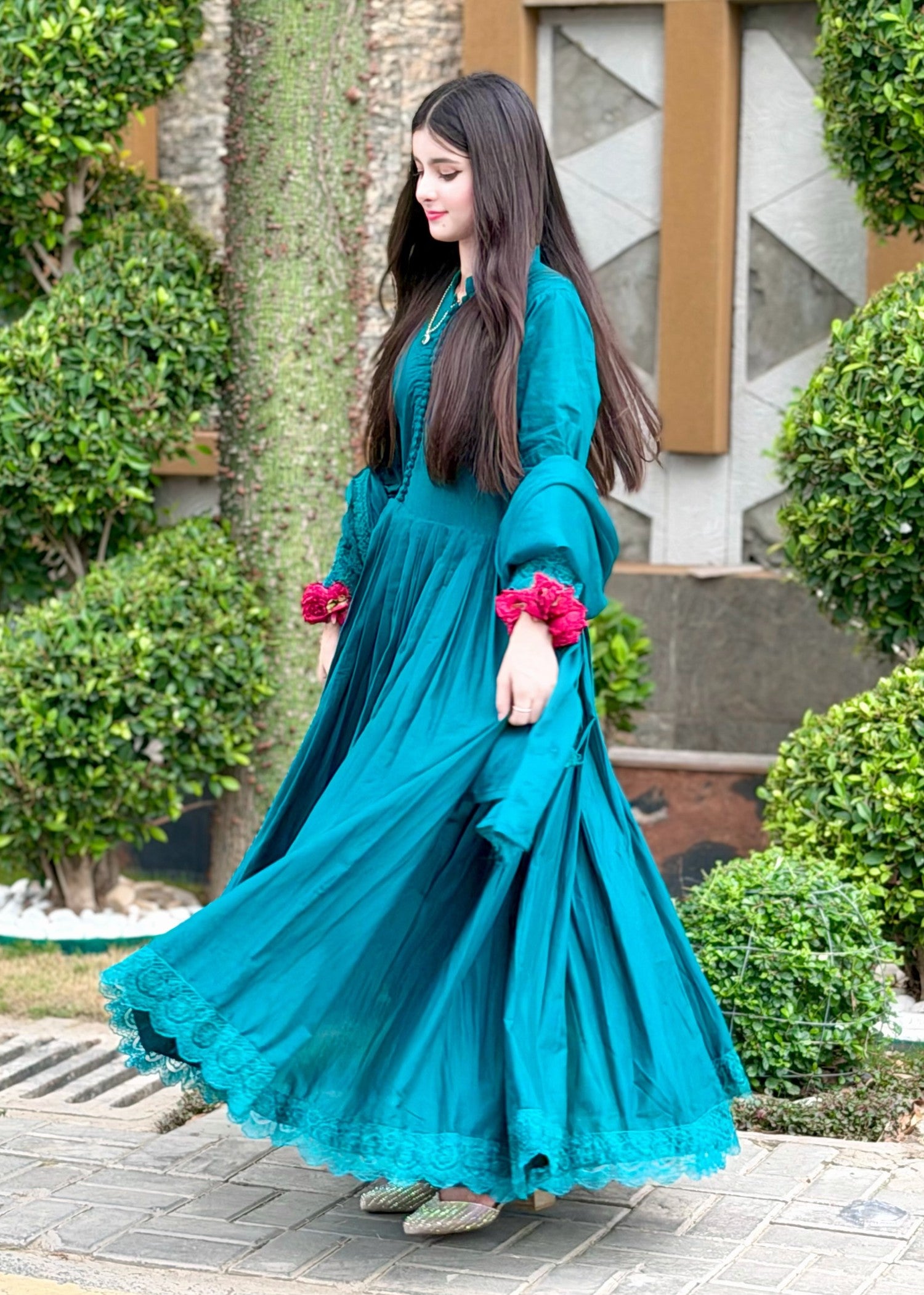 lawn Maxi in Teal