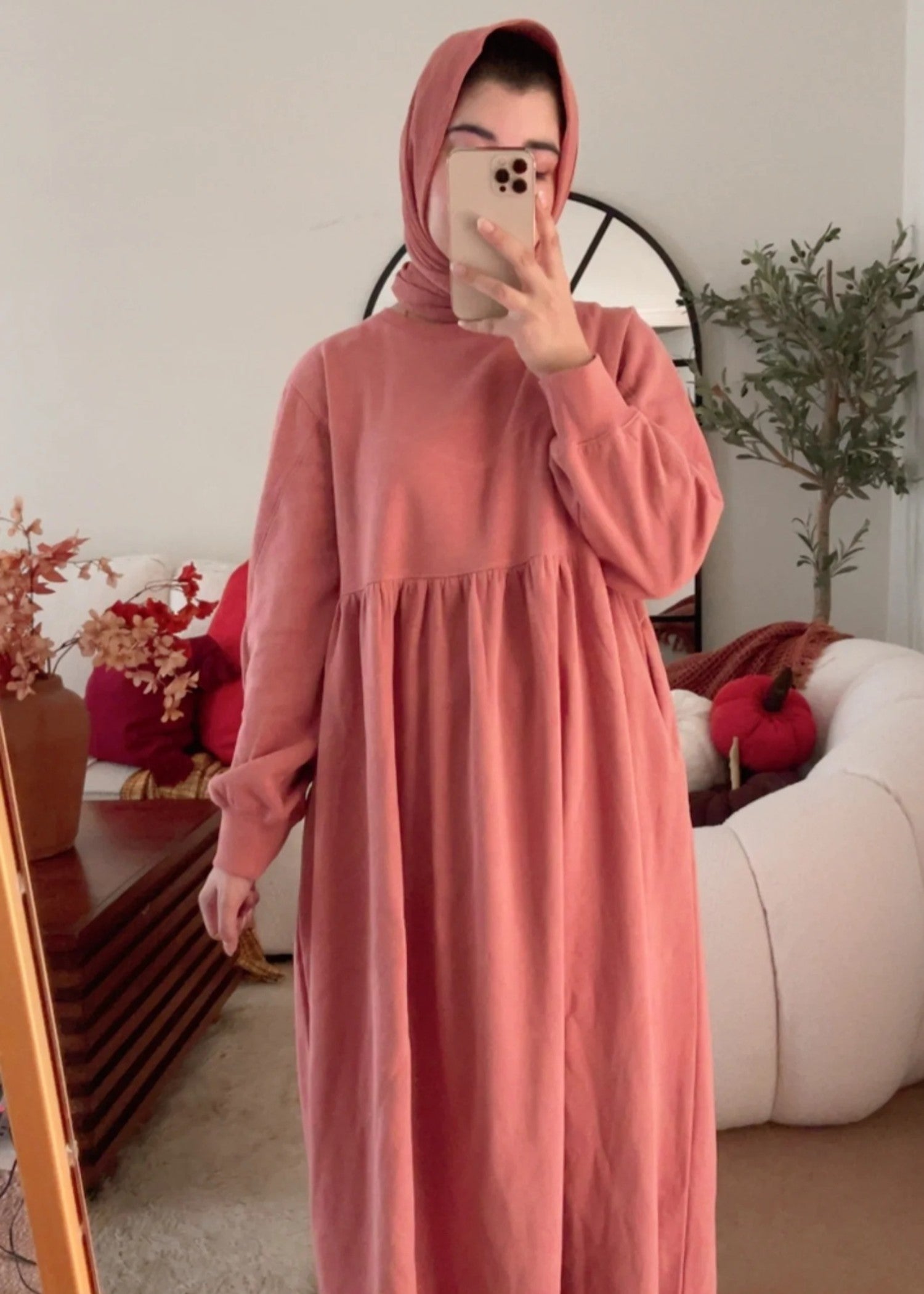 fleece Maxi in Pink