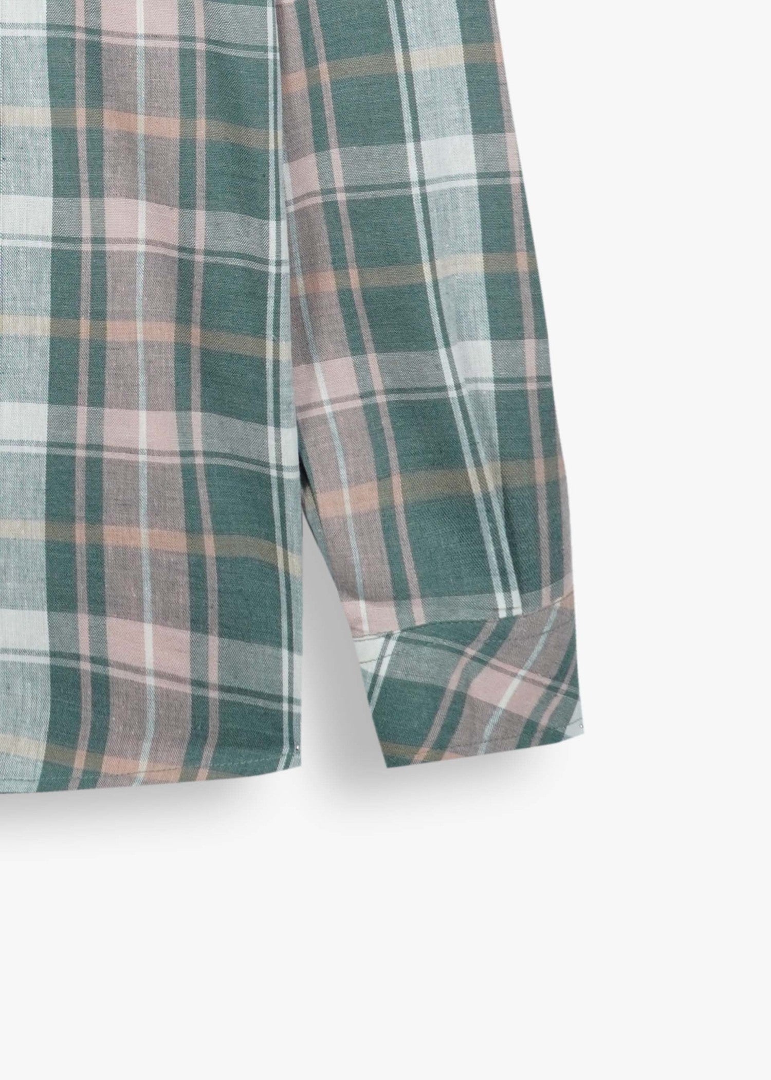 cotton Casual Shirt in Green, grey