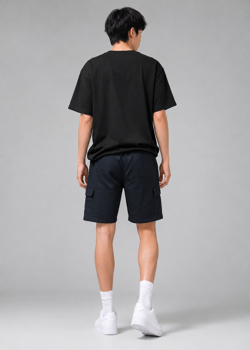 french terry Shorts in Black