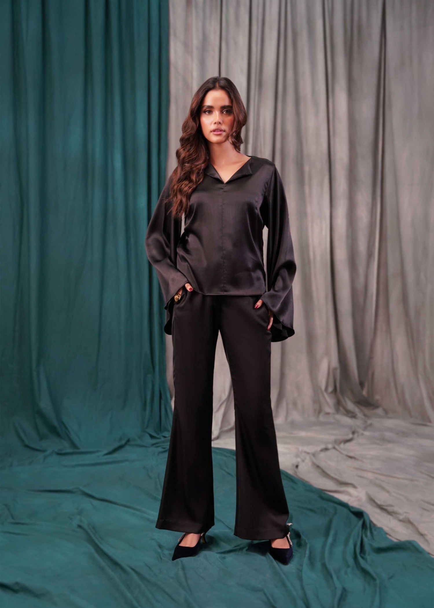 silk Top in Black
