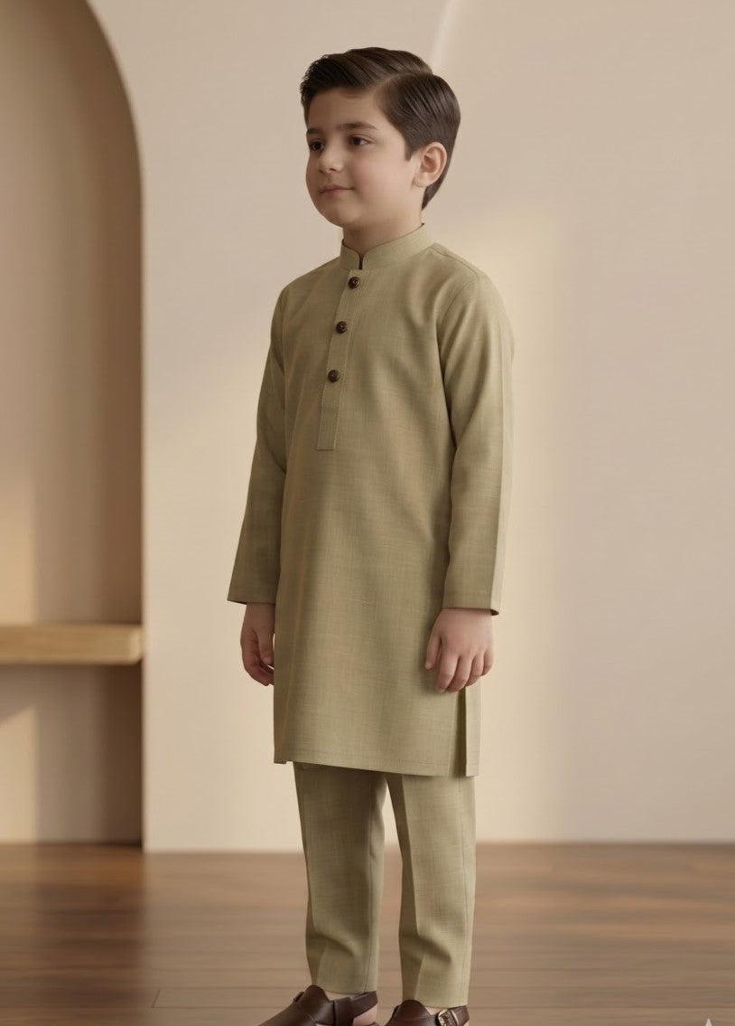 wash & wear Kurta Set in Beige