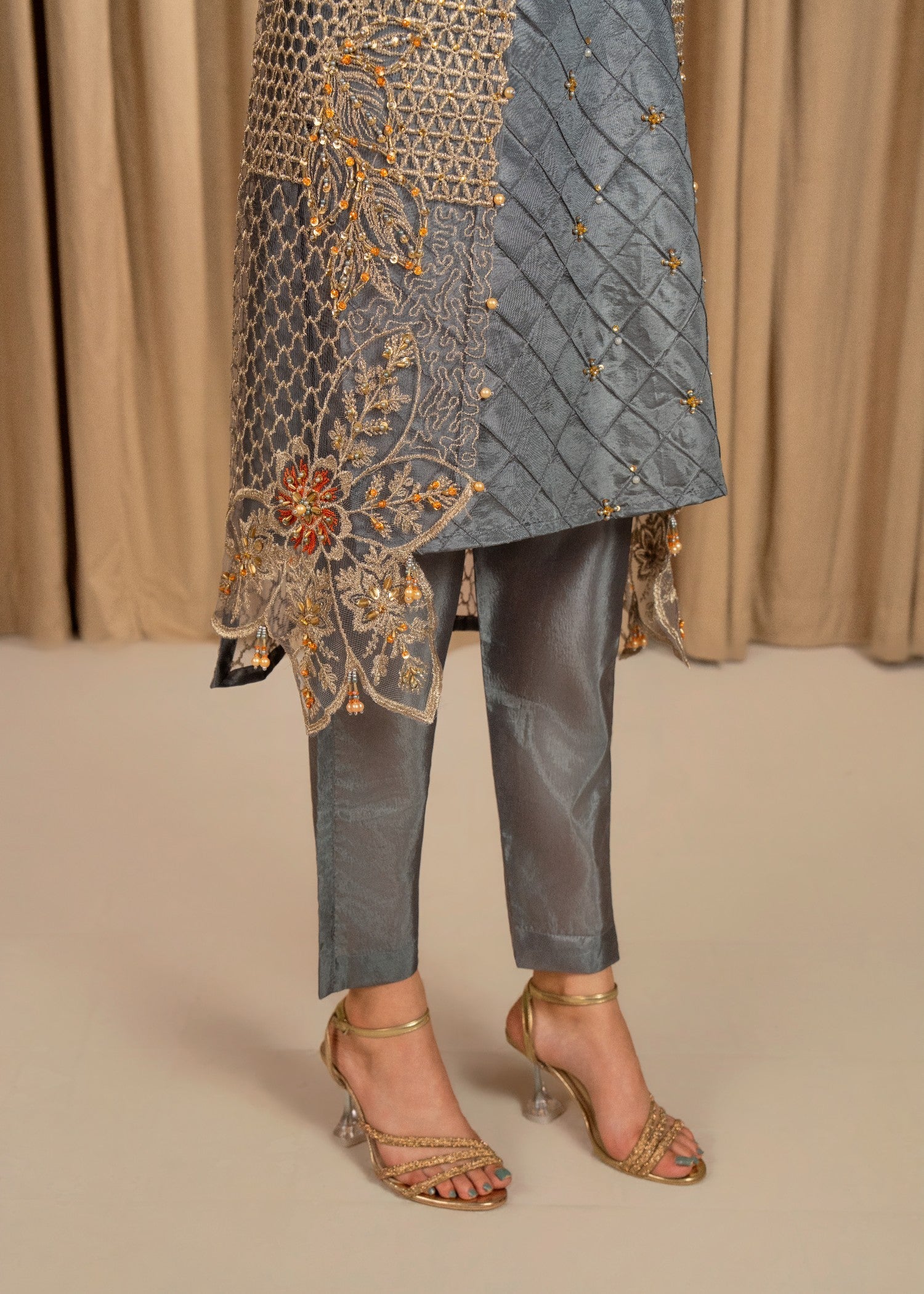 net Gown in Grey