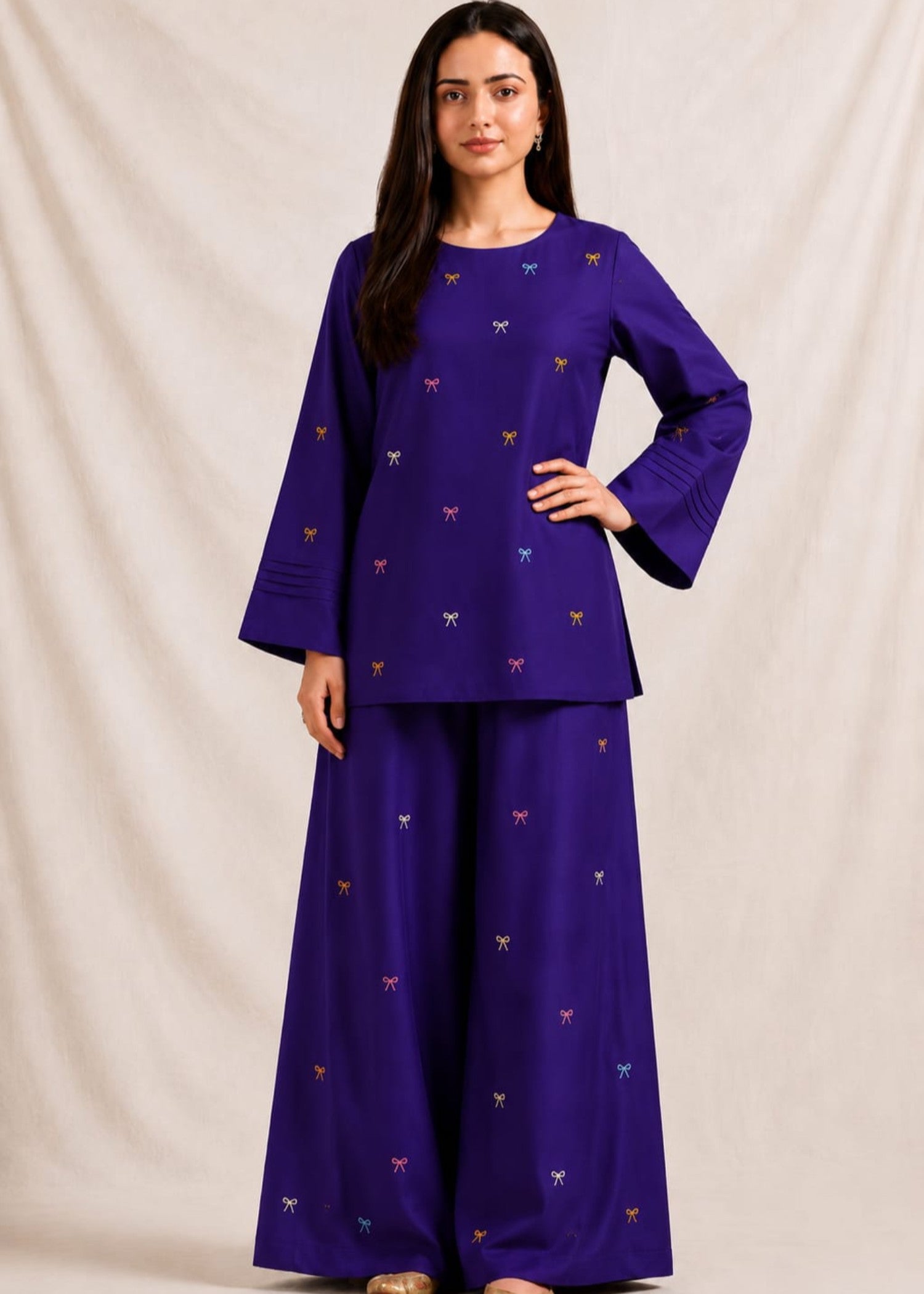 lawn cotton Co Ord Sets in Dark blue
