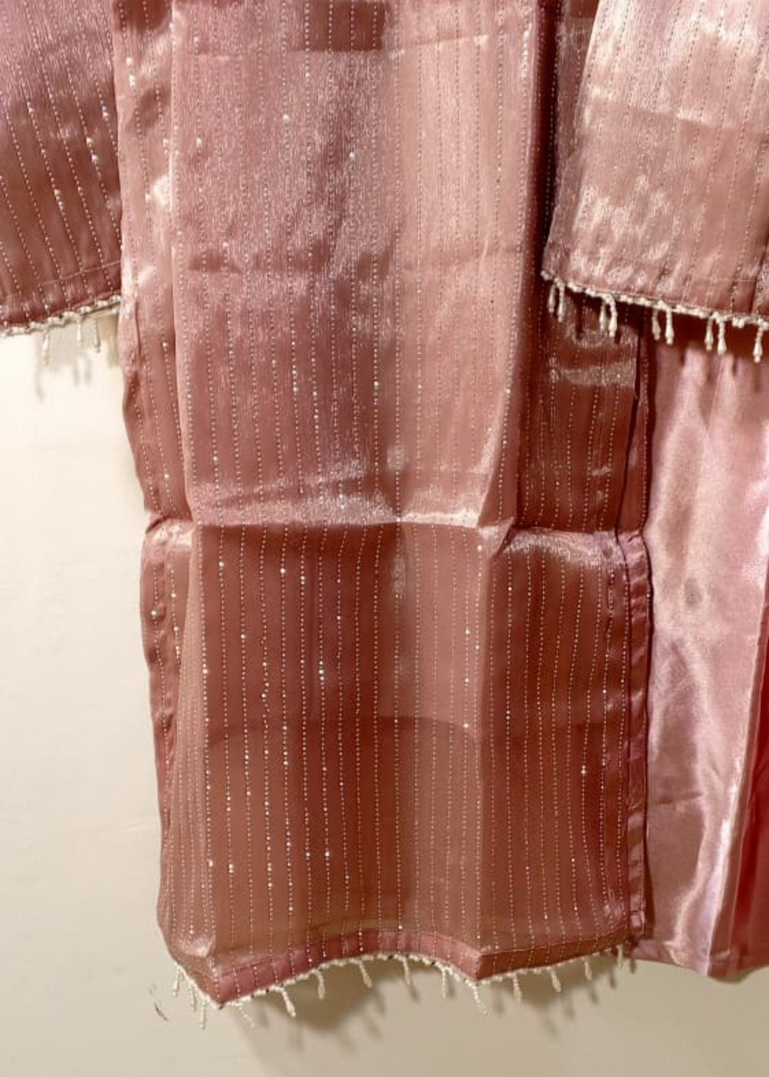 crinkle Kurta Set in Purple taupe