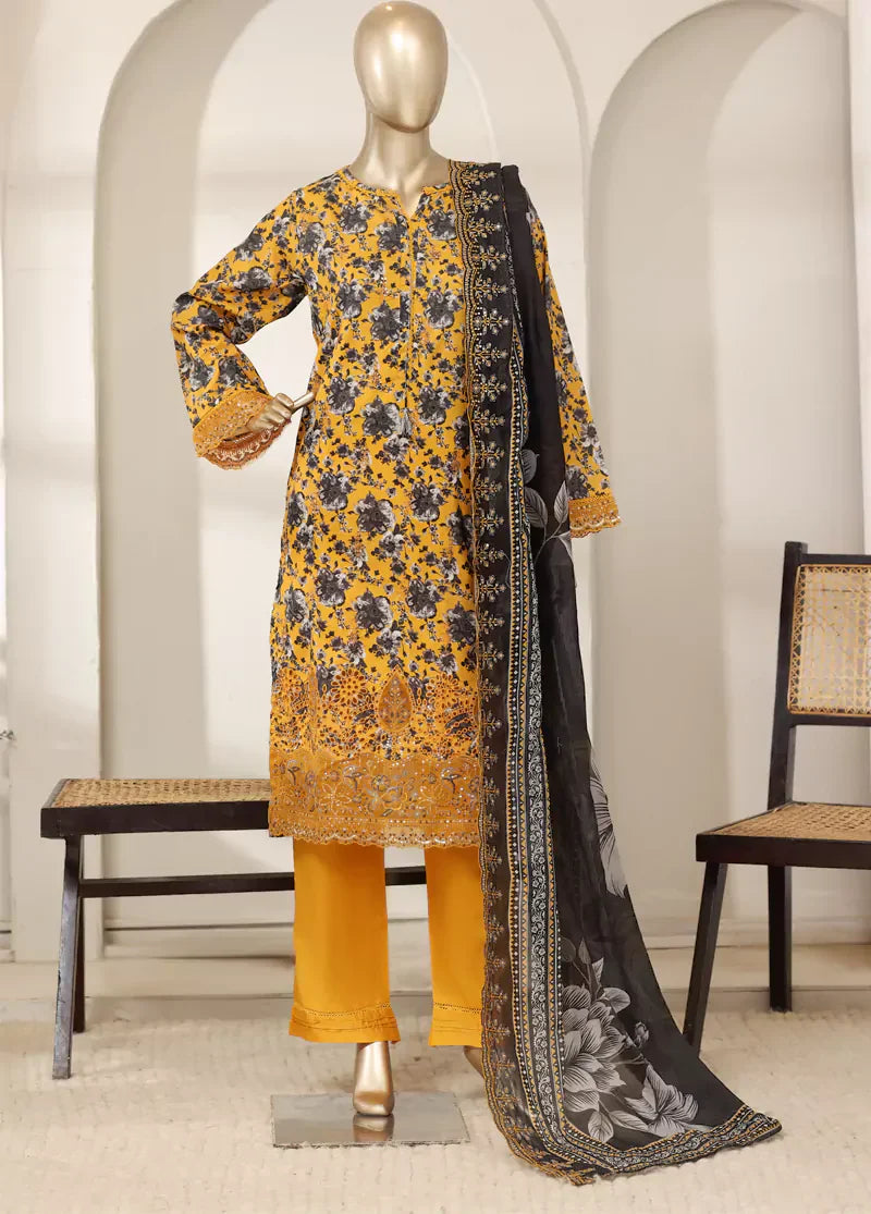 Stitched Laserkari Lawn – 7