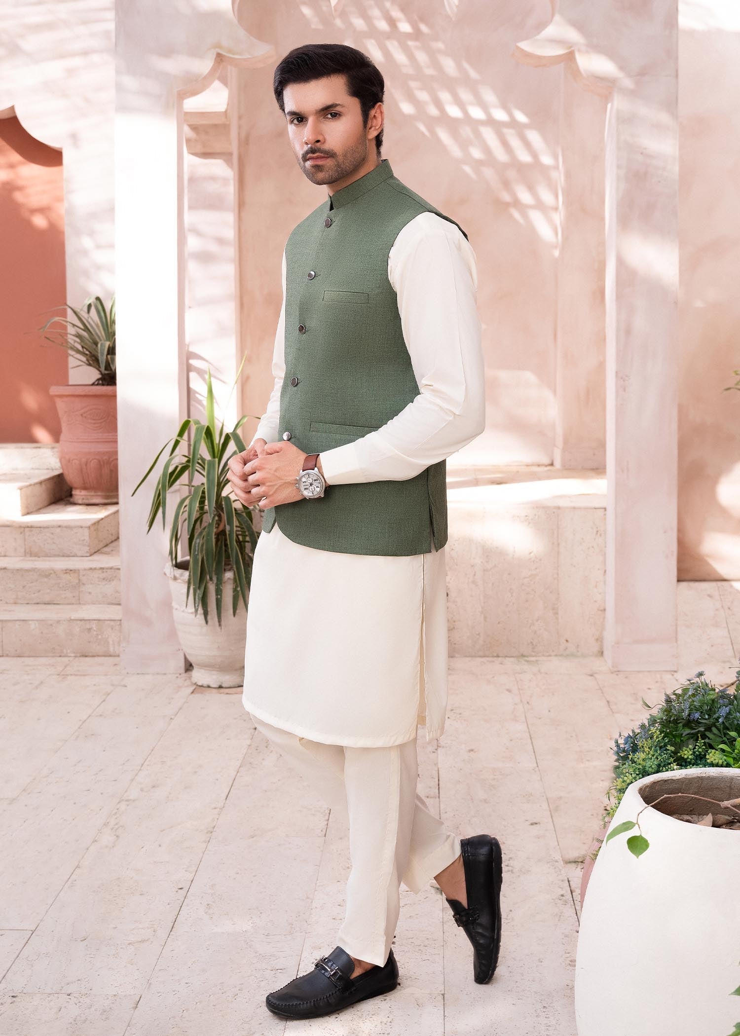 suiting Waistcoat in Mint green